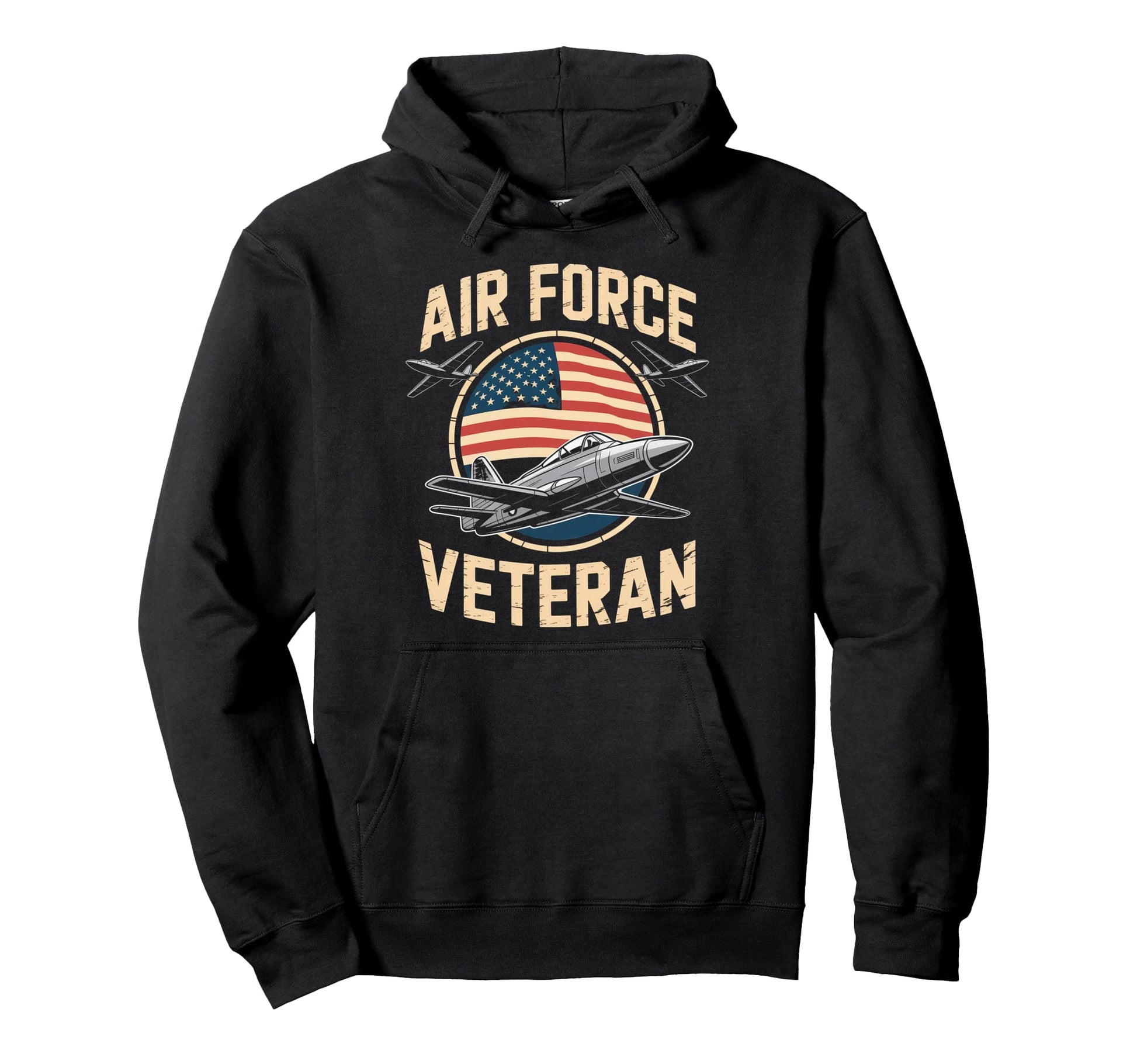 Air Force Veteran Us American Flag Dad Hoodie - Trendy Graphic for Adults - T-Shirt, Sweatshirt, Hoodie