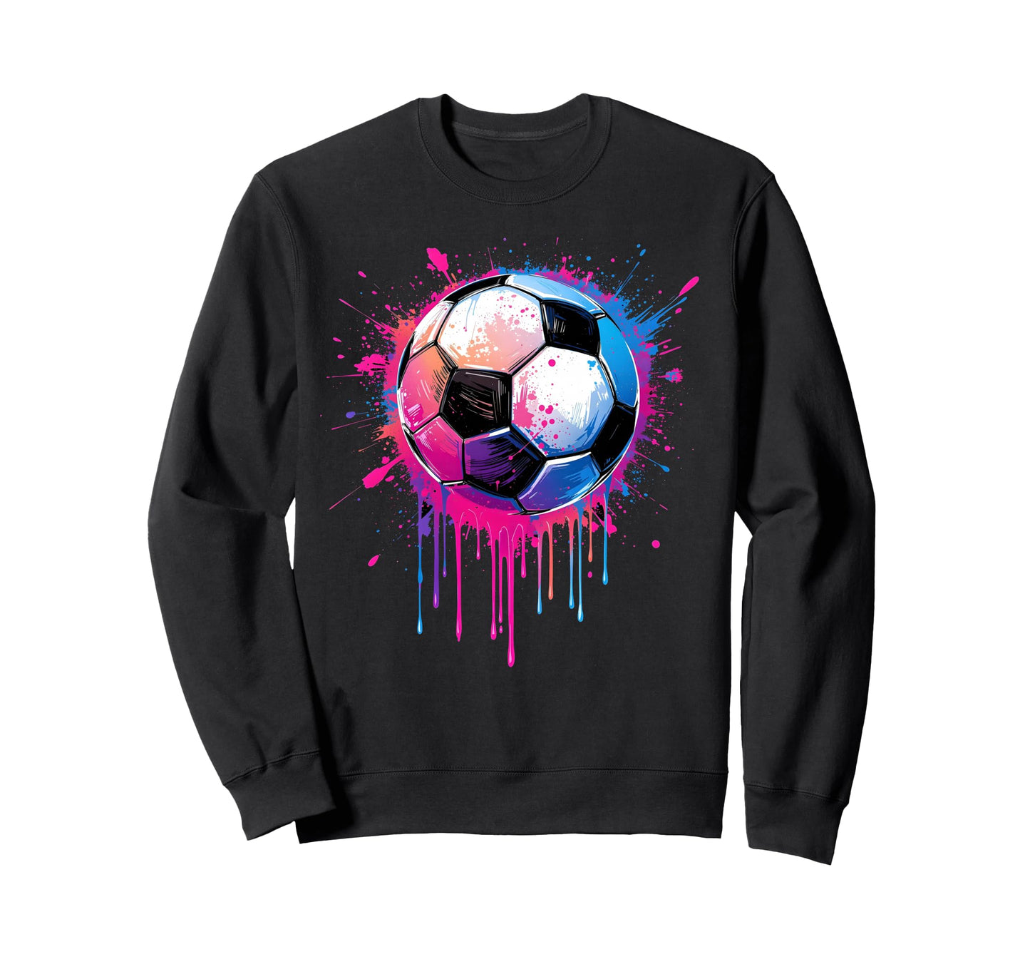 Soccer Awesome Colorful Soccer Sweatshirt - Fun Novelty Design for Adults - T-Shirt, Sweatshirt, Hoodie