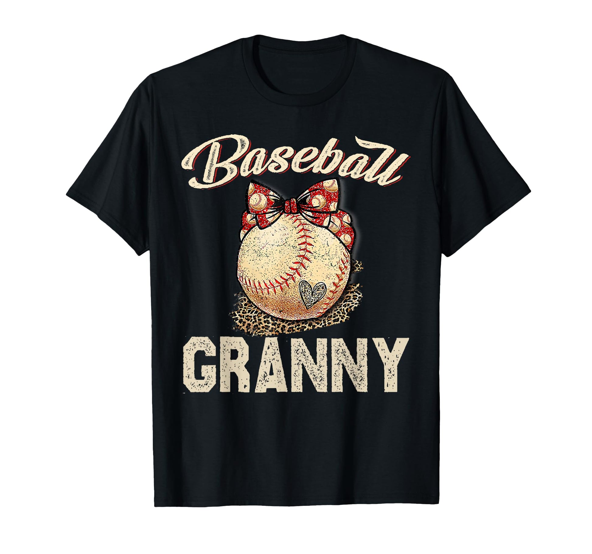 Softball Baseball Granny Leopard T-Shirt - Custom Art Print Men Women - T-Shirt, Sweatshirt, Hoodie