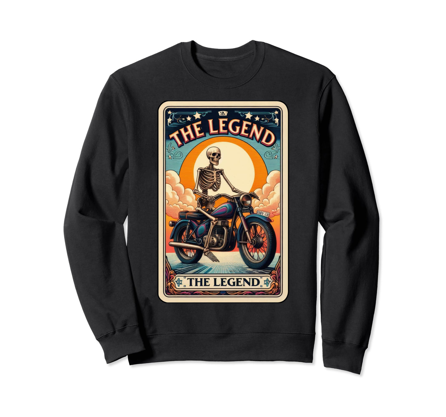 Legend Motorcycle Dad Tarot Card Sweatshirt - Streetwear Style Unisex - T-Shirt, Sweatshirt, Hoodie