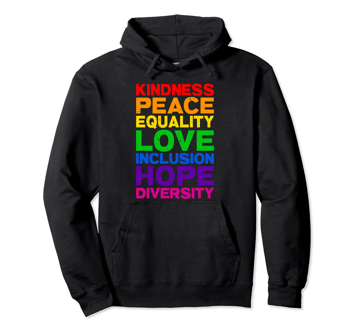 Peace Rainbow Flag Lgbt Pride Month Hoodie - Novelty Apparel for Adults - T-Shirt, Sweatshirt, Hoodie