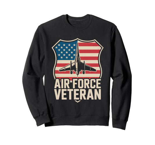 Air Force Veteran Us American Flag Sweatshirt - Custom Art Print Unisex - T-Shirt, Sweatshirt, Hoodie