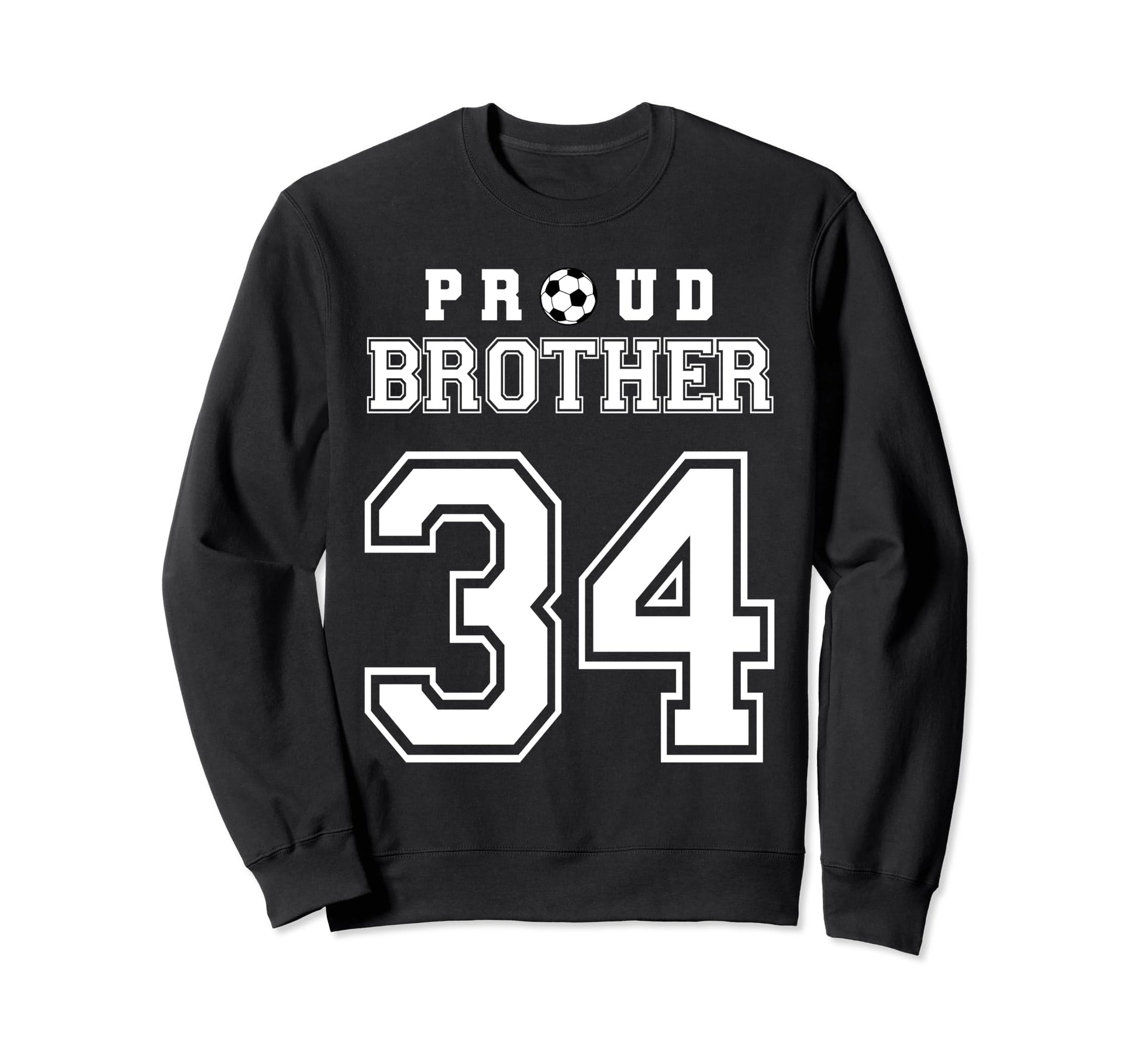 Number 34 Custom Proud Soccer Sweatshirt - Casual Everyday Wear for Adults - T-Shirt, Sweatshirt, Hoodie