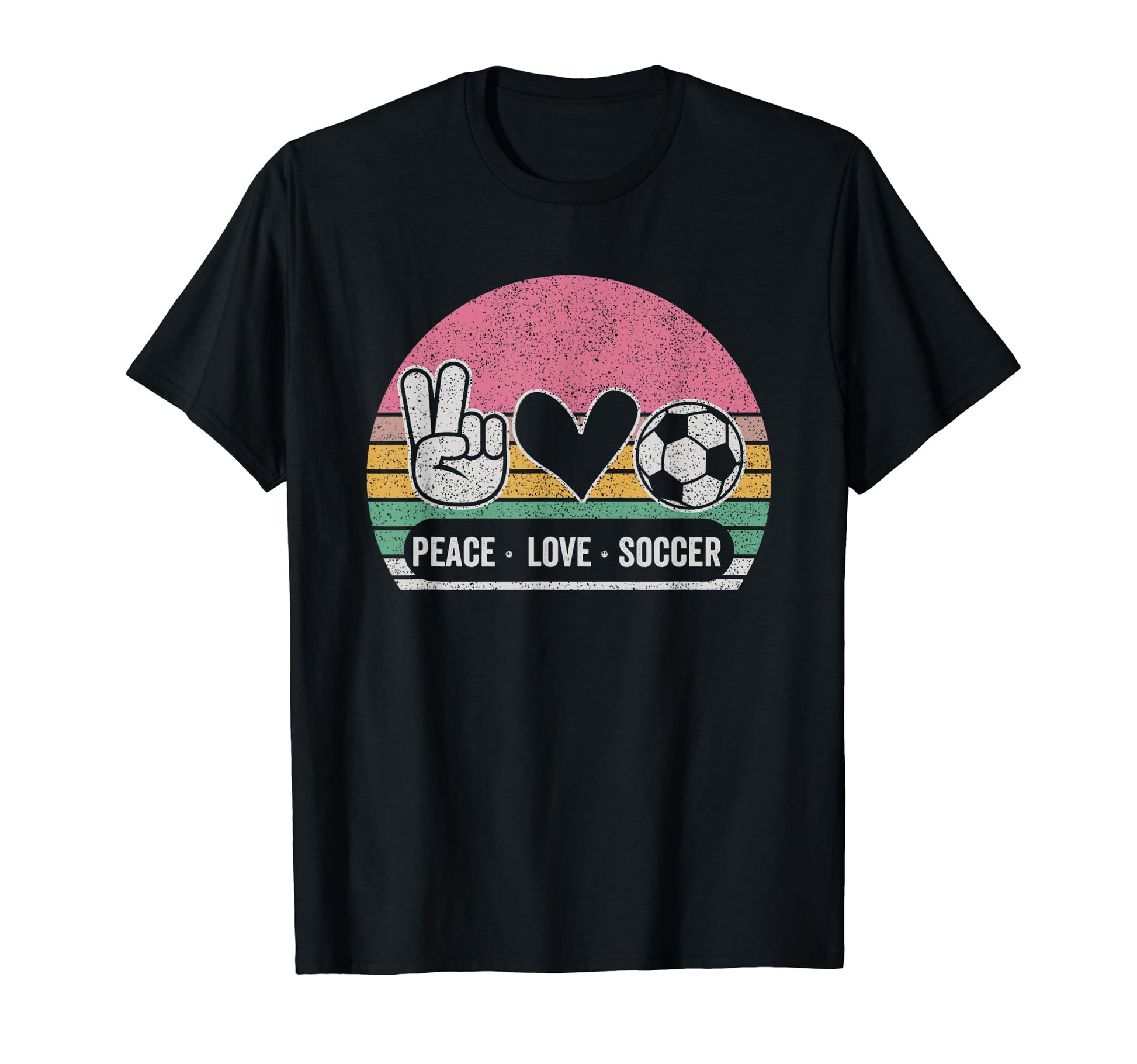 Peace Love Soccer Teen T-Shirt - Aesthetic Graphic Men Women - T-Shirt, Sweatshirt, Hoodie