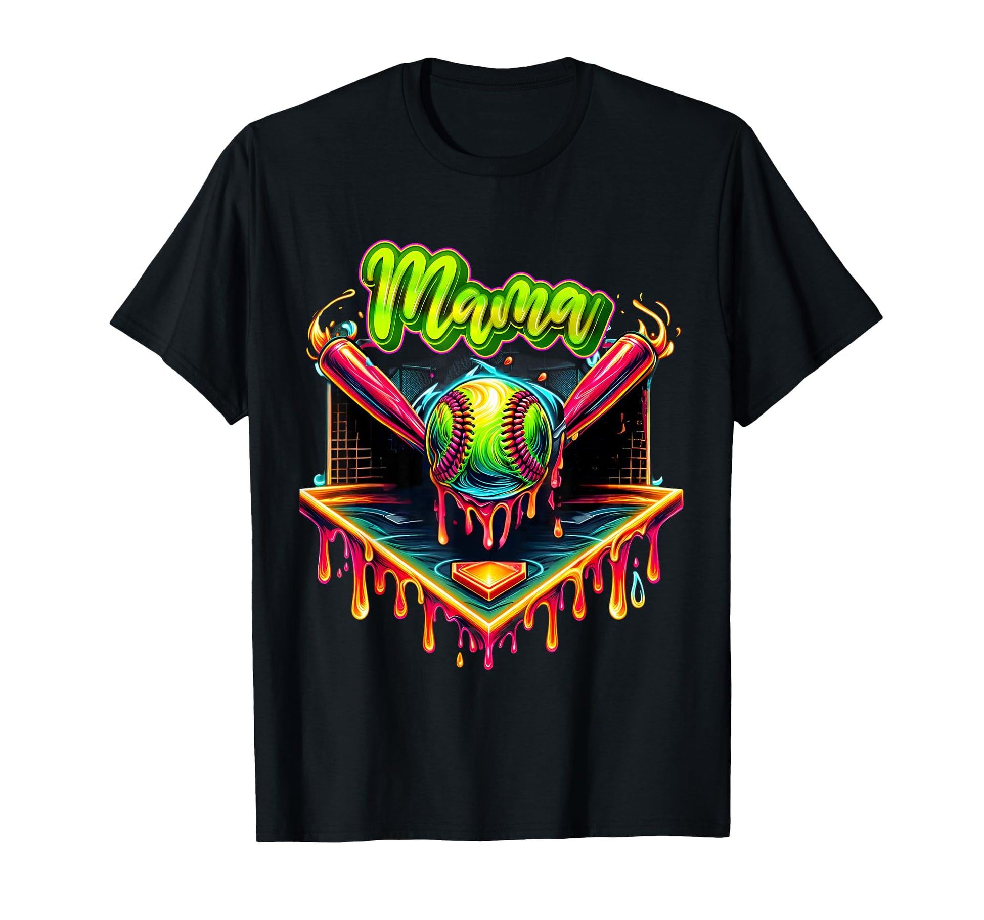 Softball Drip Mama Mothers Day T-Shirt - Custom Art Print for Adults - T-Shirt, Sweatshirt, Hoodie