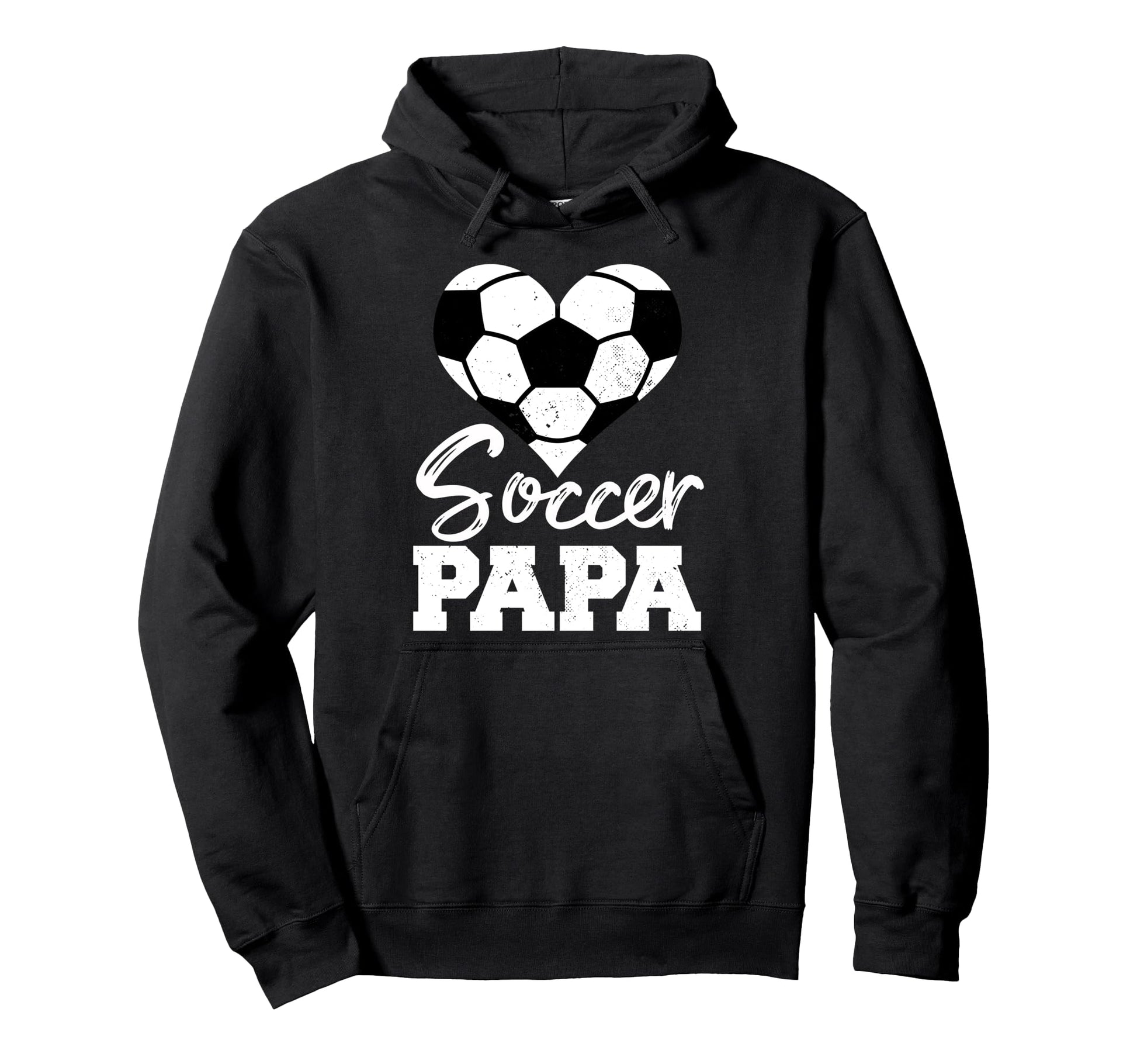 Soccer Papa Heart Funny Soccer Player Papa Hoodie - Custom Art Print Unisex - T-Shirt, Sweatshirt, Hoodie