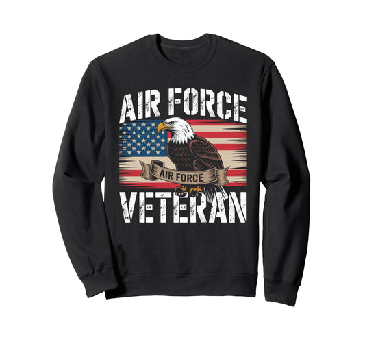 Air Force Veteran Us American Sweatshirt - Streetwear Style for Adults - T-Shirt, Sweatshirt, Hoodie