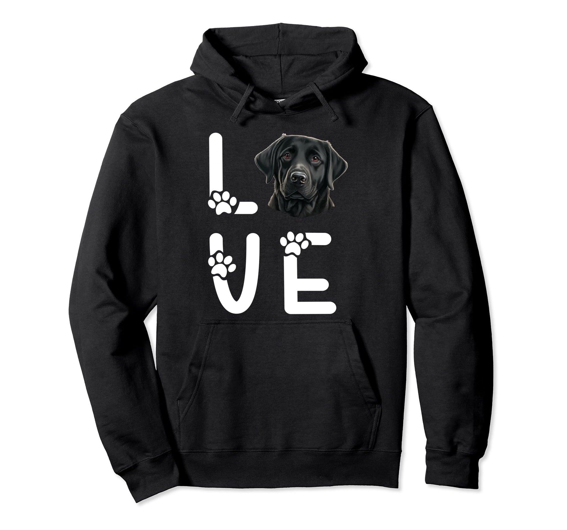 Black Labrador Dog Black Lab Owner Black Hoodie - Trendy Graphic Men Women - T-Shirt, Sweatshirt, Hoodie