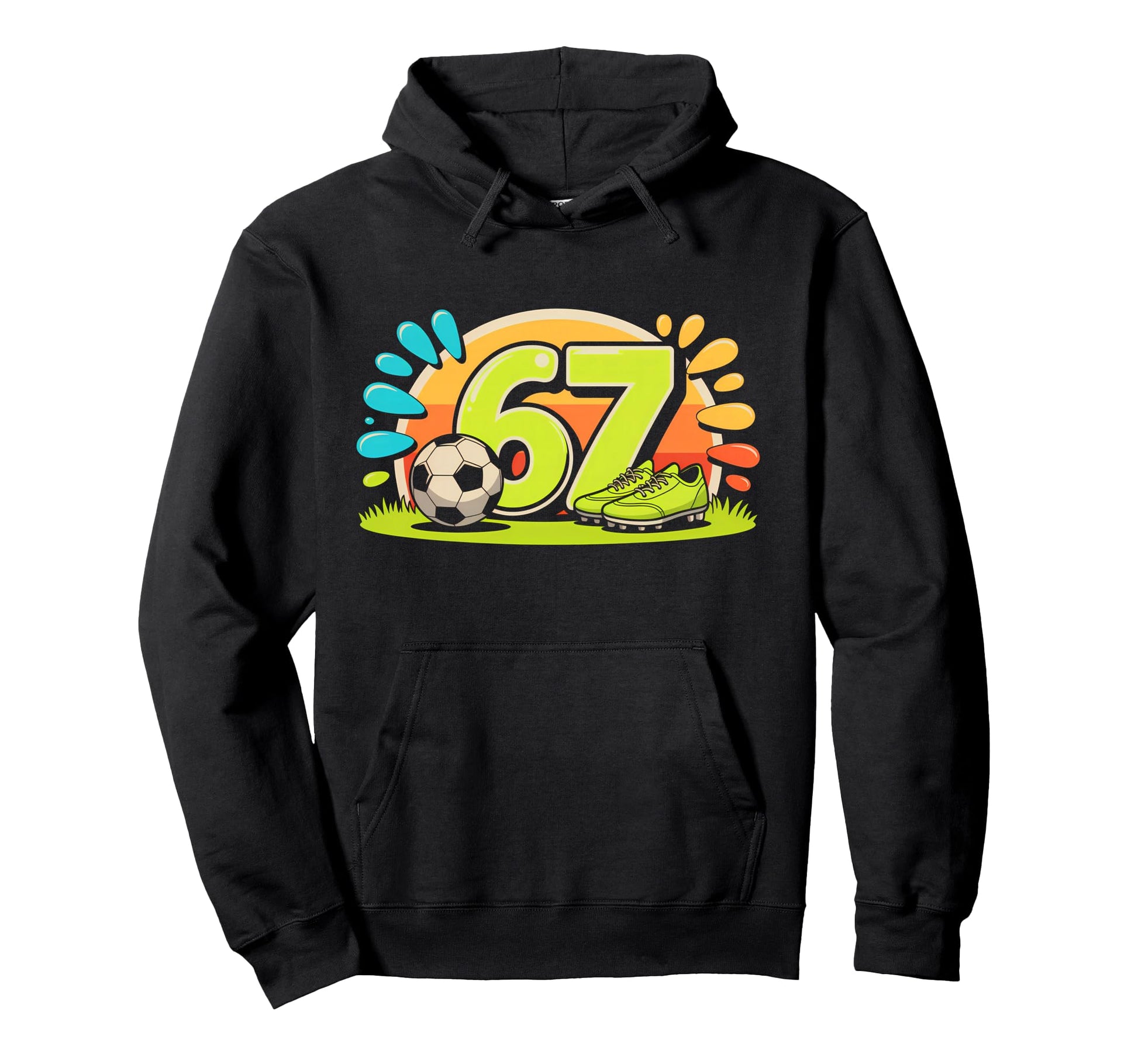 67 Six Seven Soccer Football Meme Hoodie - Graphic Print Men Women - T-Shirt, Sweatshirt, Hoodie