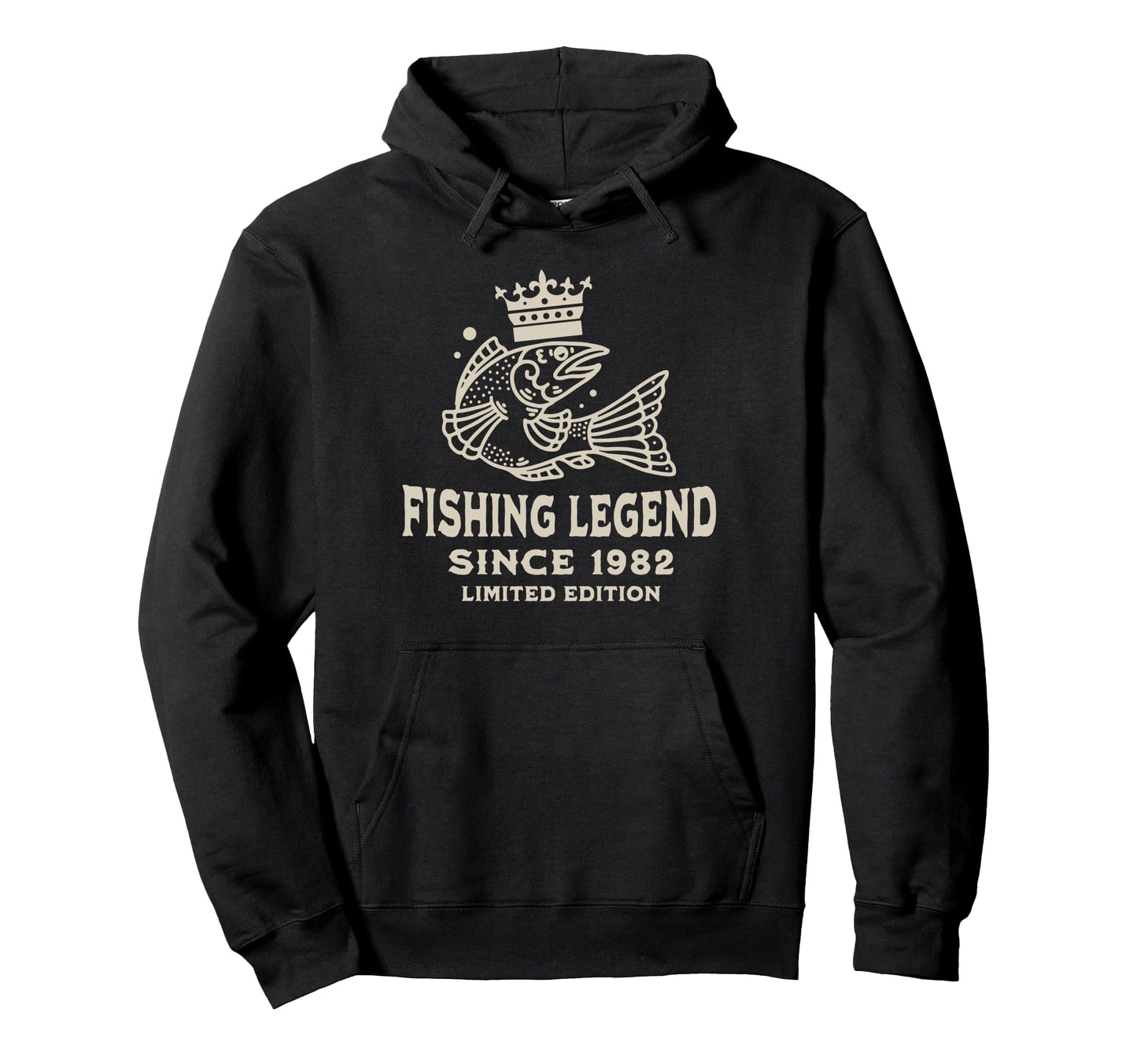 Fishing Catching Fish Legend Since 1982 Hoodie - Novelty Apparel Men Women - T-Shirt, Sweatshirt, Hoodie