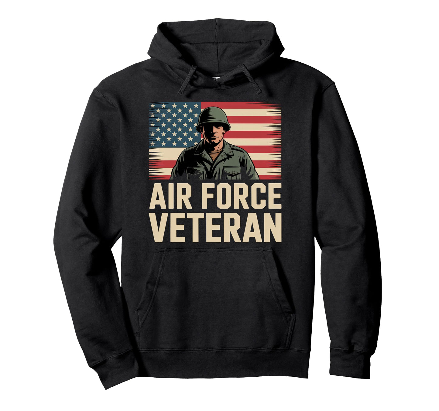 Air Force Veteran Us American Flag Hoodie - Aesthetic Graphic Men Women - T-Shirt, Sweatshirt, Hoodie