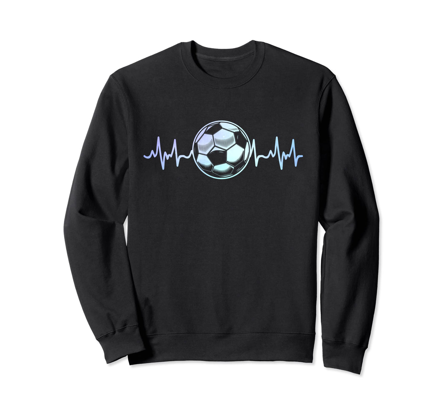 Soccer Heartbeat Sports Sweatshirt - Casual Everyday Wear for Adults - T-Shirt, Sweatshirt, Hoodie