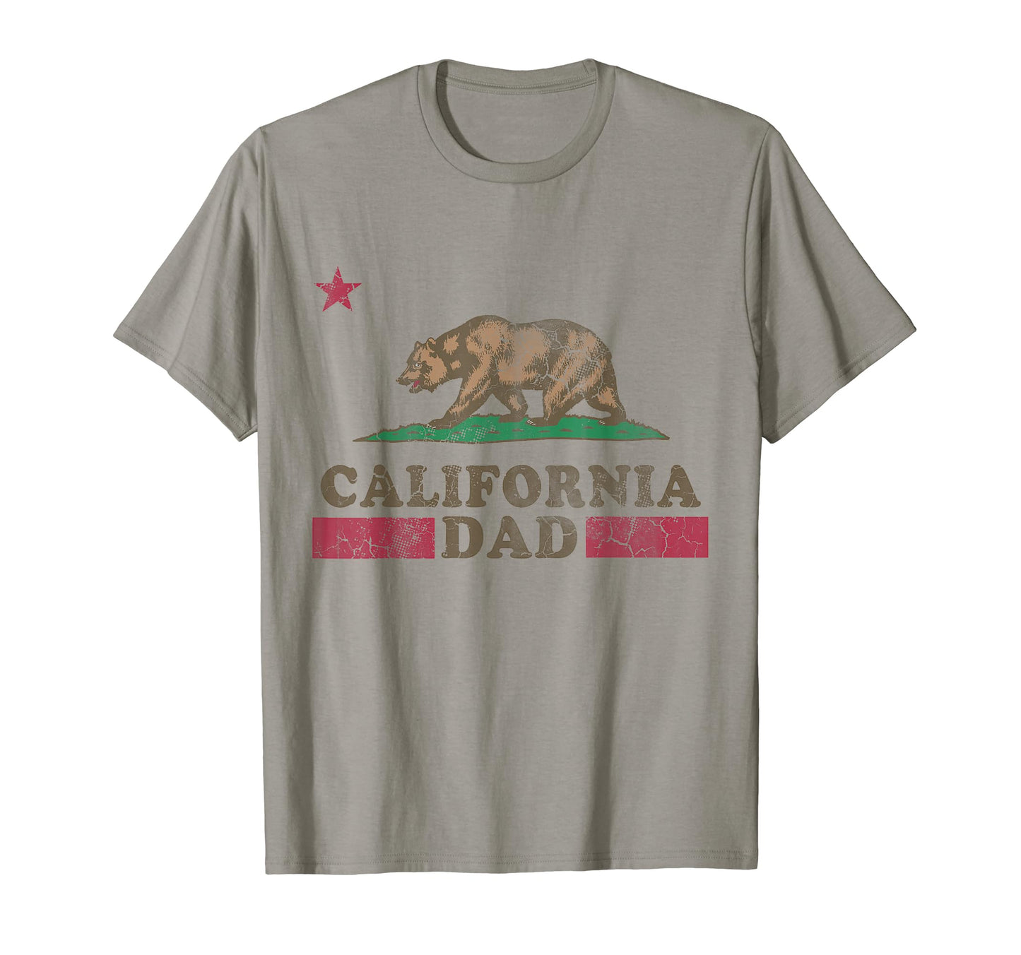 California Dad Republic Flag Fade T-Shirt - Fun Novelty Design for Adults - T-Shirt, Sweatshirt, Hoodie