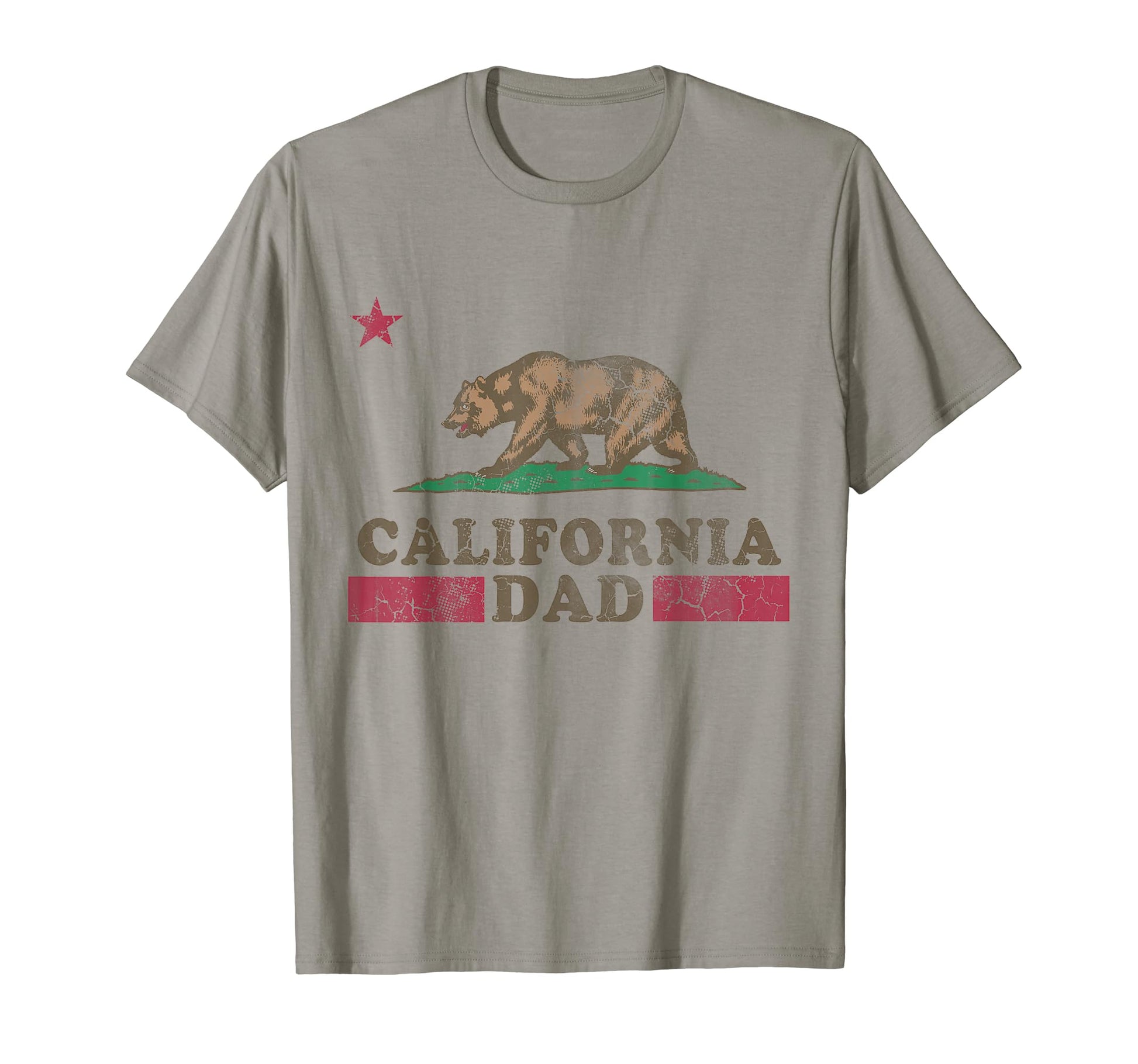 California Dad Republic Flag Fade T-Shirt - Fun Novelty Design for Adults - T-Shirt, Sweatshirt, Hoodie