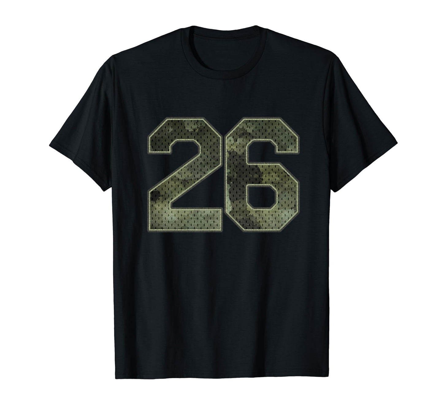 Camo Number 26 Athlete Sports T-Shirt - Fun Novelty Design Men Women - T-Shirt, Sweatshirt, Hoodie