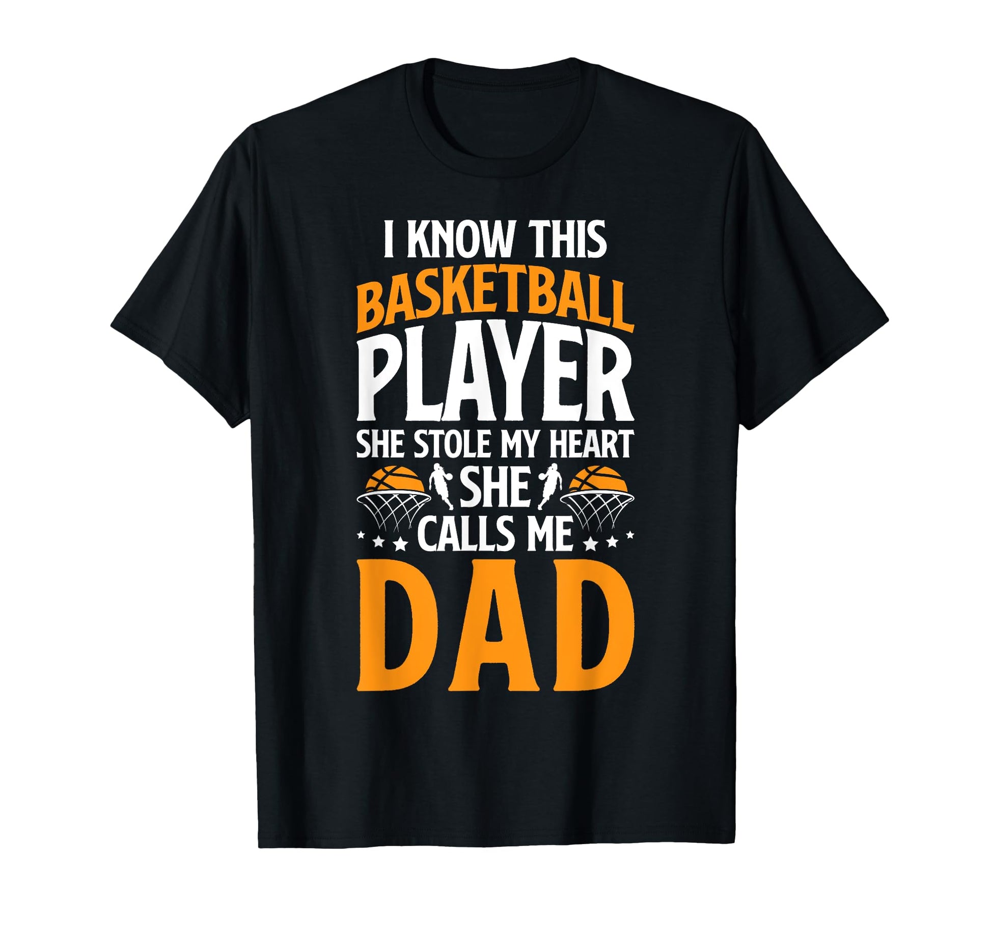 She Calls Me Basketball Dad T-Shirt - Minimalist Print for Adults - T-Shirt, Sweatshirt, Hoodie