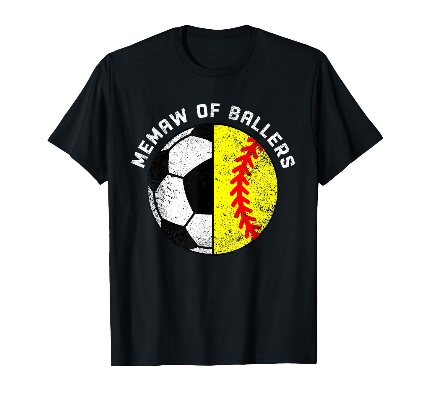 Memaw Ballers Funny Soccer Softball T-Shirt - Aesthetic Graphic Unisex - T-Shirt, Sweatshirt, Hoodie