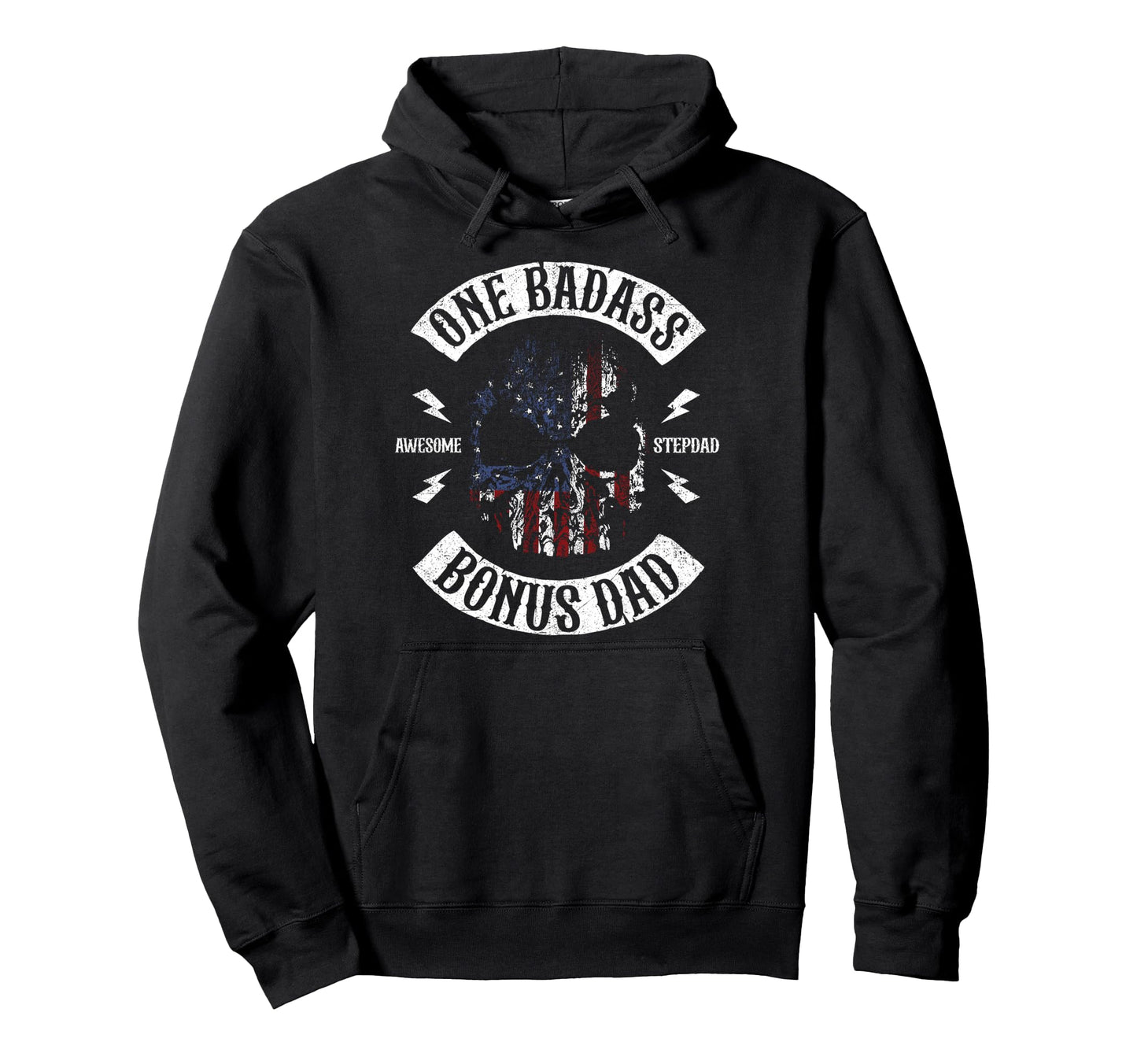 One Badass Bonus Stepdad Birthday Step Hoodie - Minimalist Print Unisex - T-Shirt, Sweatshirt, Hoodie