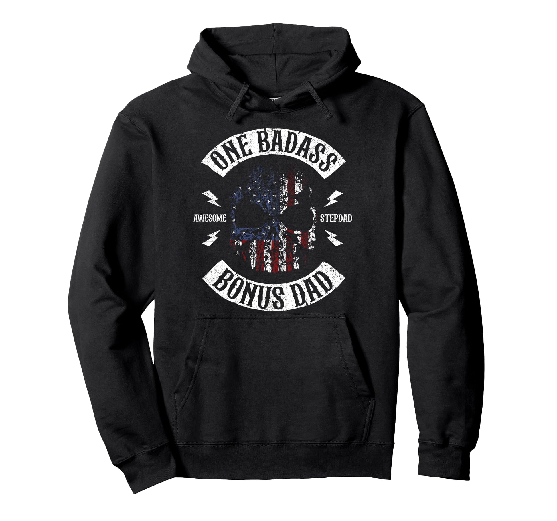 One Badass Bonus Stepdad Birthday Step Hoodie - Minimalist Print Unisex - T-Shirt, Sweatshirt, Hoodie