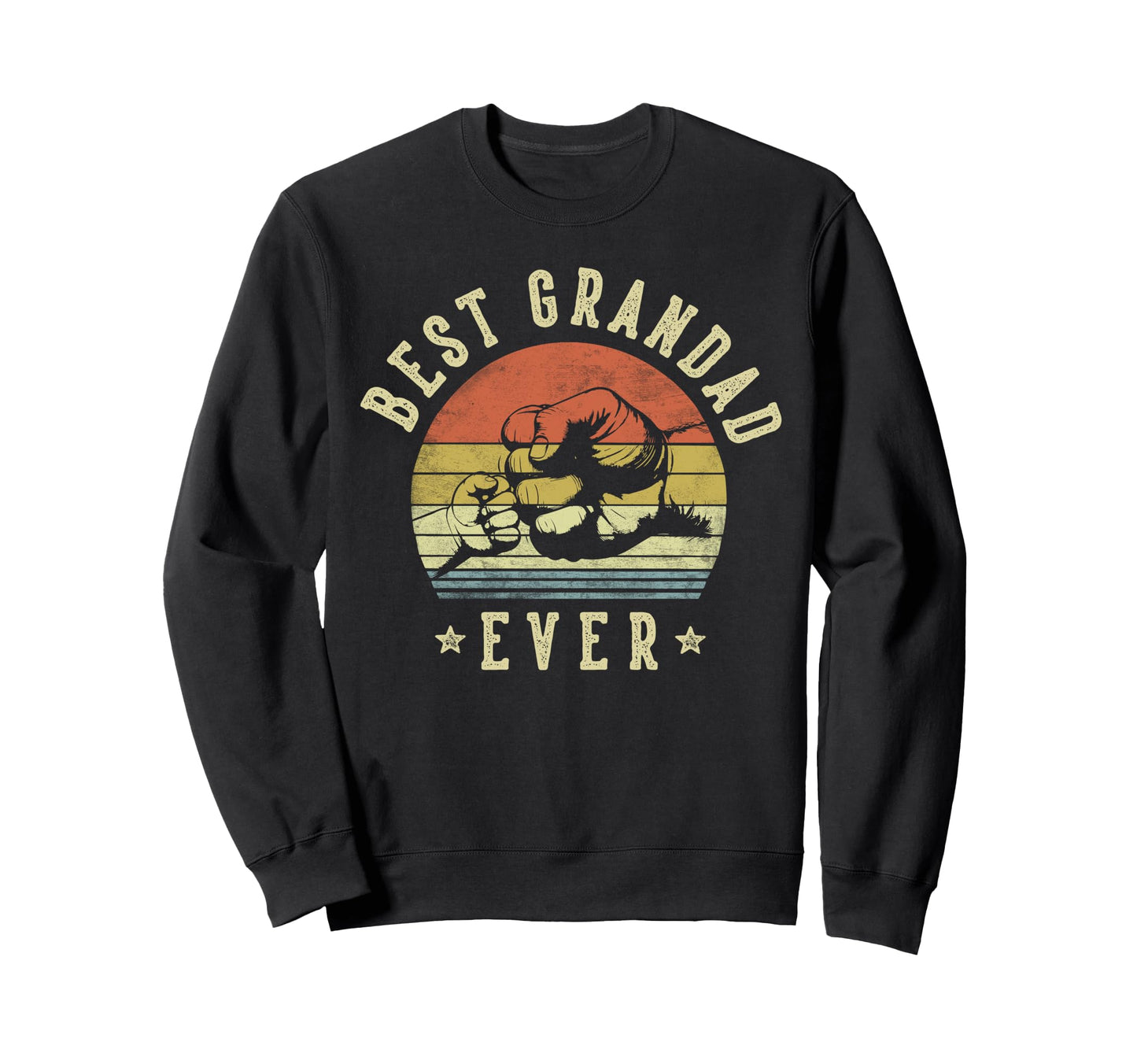 Best Grandad Ever Fist Bump Grandad Sweatshirt - Minimalist Print Men Women - T-Shirt, Sweatshirt, Hoodie