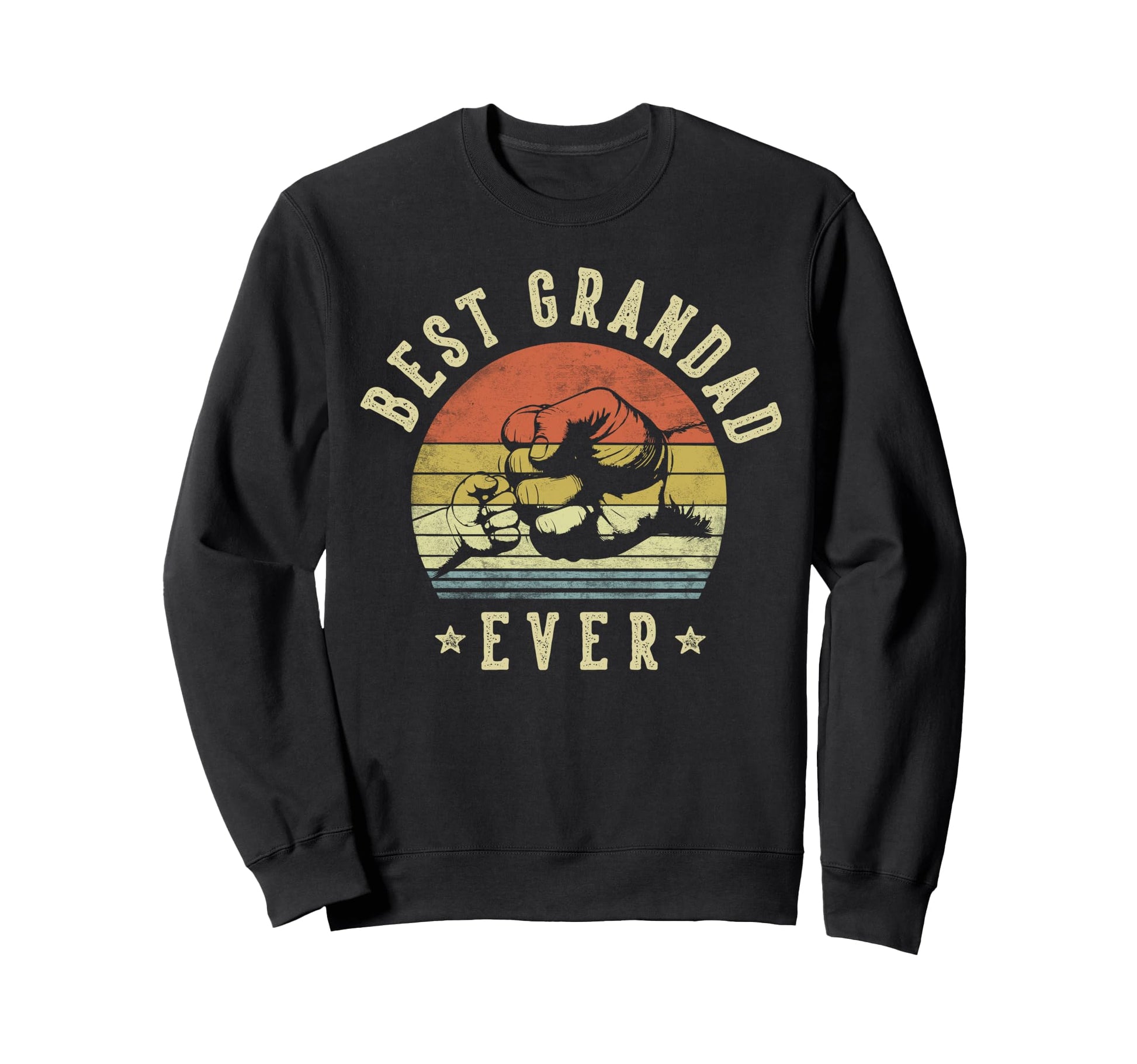 Best Grandad Ever Fist Bump Grandad Sweatshirt - Minimalist Print Men Women - T-Shirt, Sweatshirt, Hoodie