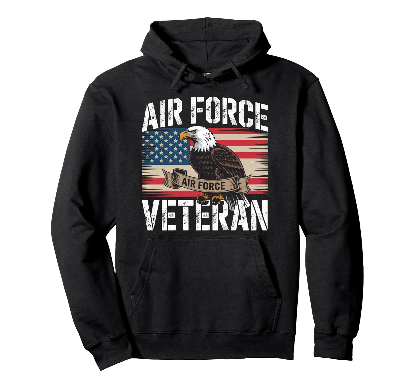 Air Force Veteran Us American Flag Dad Hoodie - Novelty Apparel for Adults - T-Shirt, Sweatshirt, Hoodie