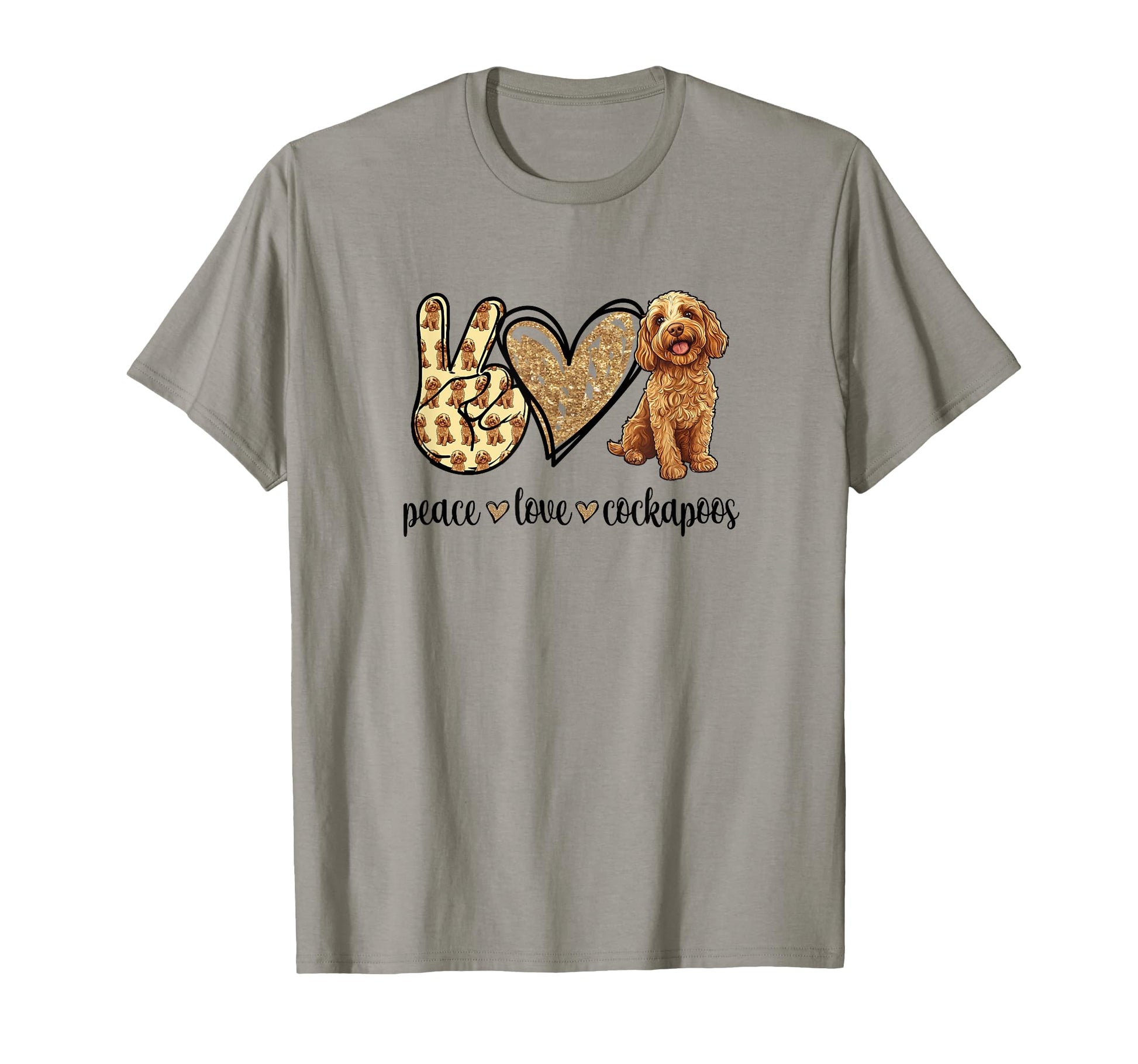 Womens Owners Peace Love Cockapoo T-Shirt - Aesthetic Graphic for Adults - T-Shirt, Sweatshirt, Hoodie
