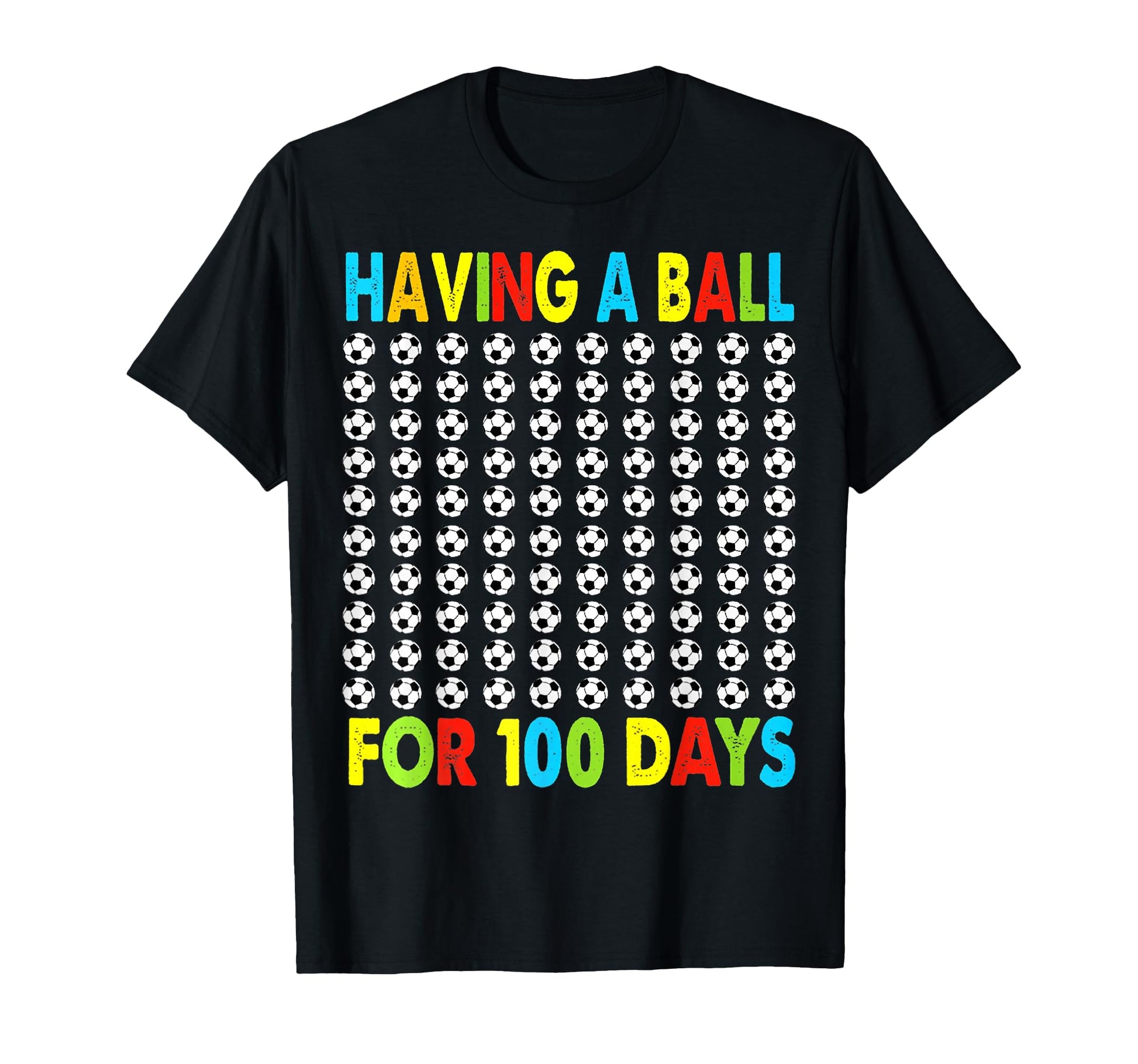 Soccer 100Th Day School 100 Days T-Shirt - Custom Art Print Unisex - T-Shirt, Sweatshirt, Hoodie