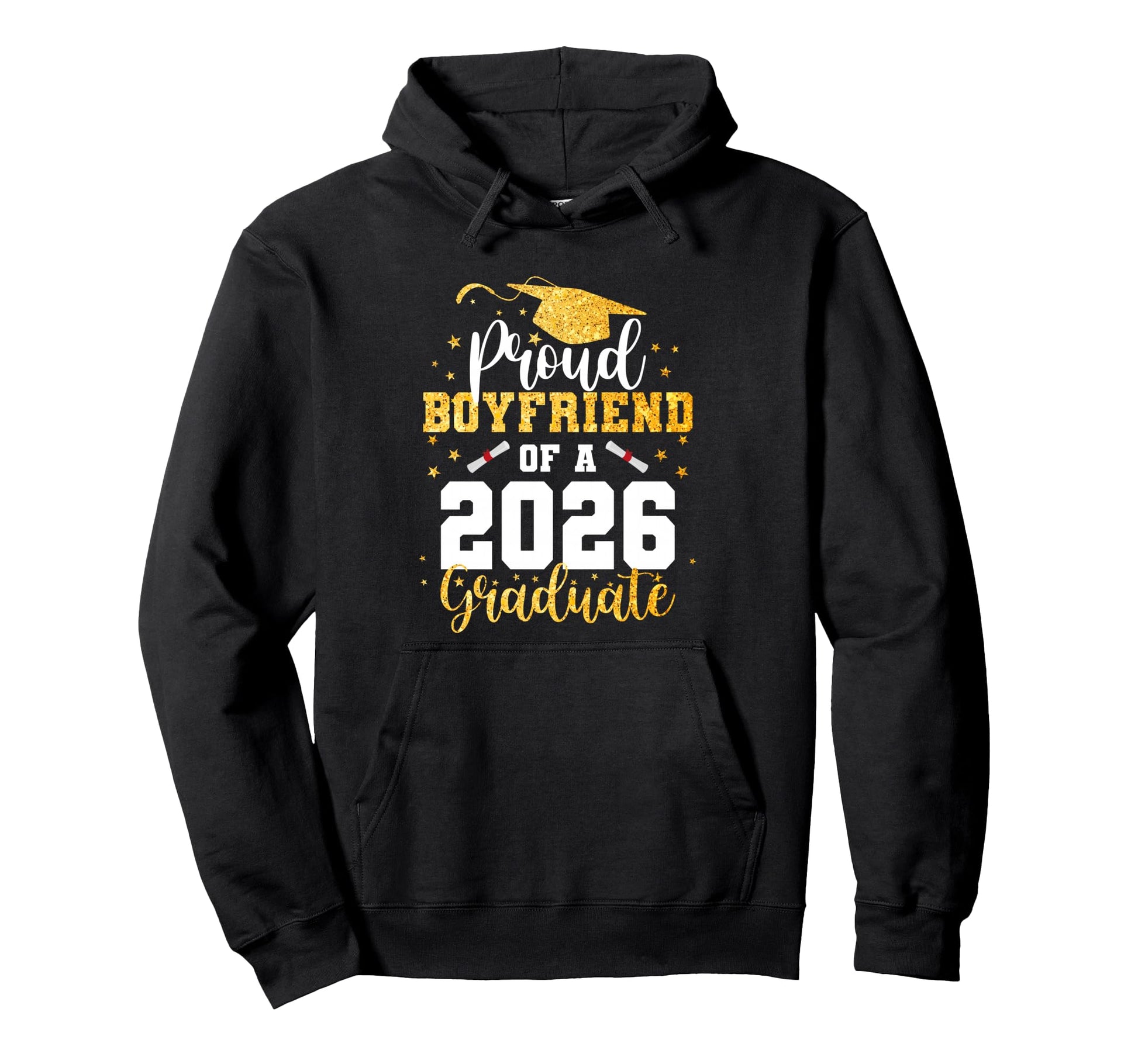 Proud Boyfriend Class 2026 Graduate Hoodie - Aesthetic Graphic Men Women - T-Shirt, Sweatshirt, Hoodie