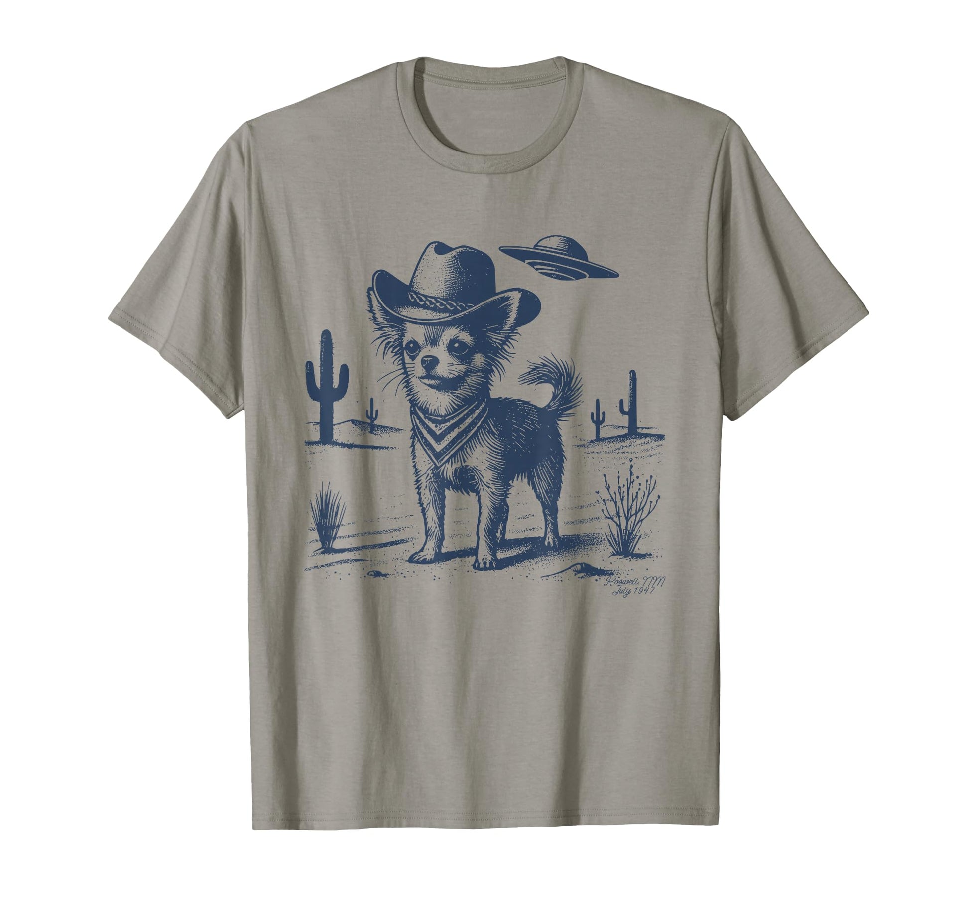 Chihuahua Cowboy Ufo Dog Mom Pet Dad T-Shirt - Streetwear Style Unisex - T-Shirt, Sweatshirt, Hoodie