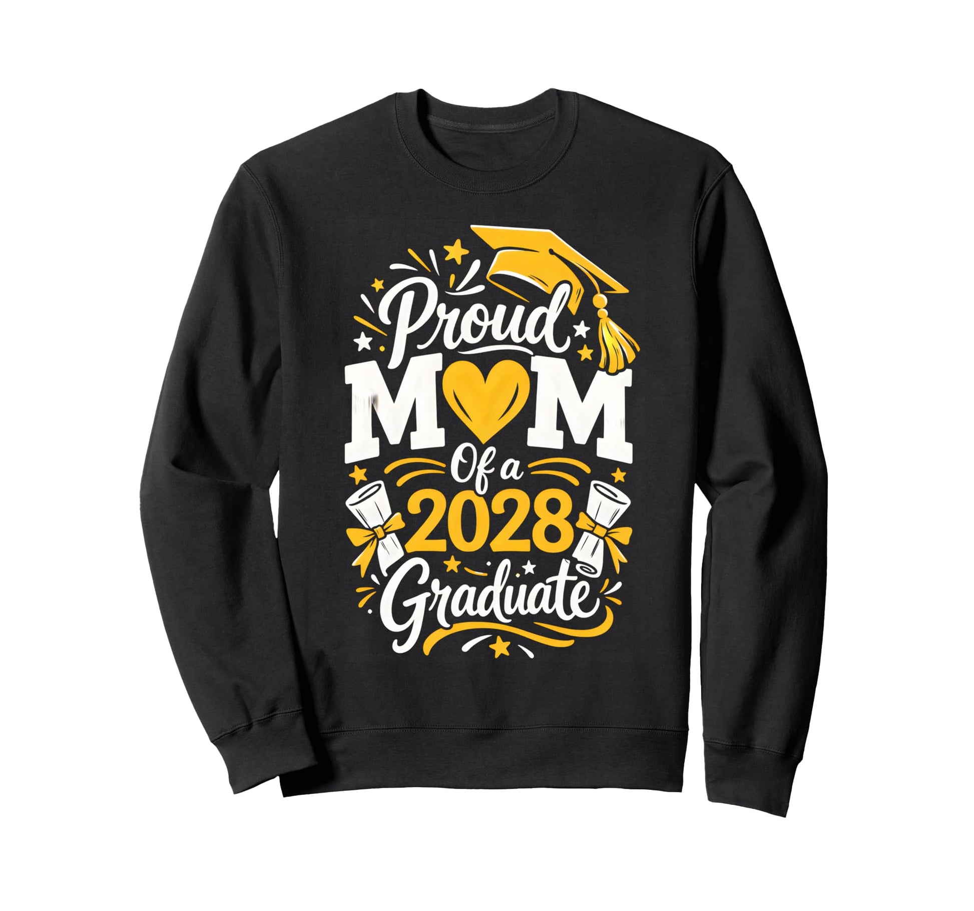 Proud Mom 2028 Graduate Sweatshirt - Fun Novelty Design for Adults - T-Shirt, Sweatshirt, Hoodie