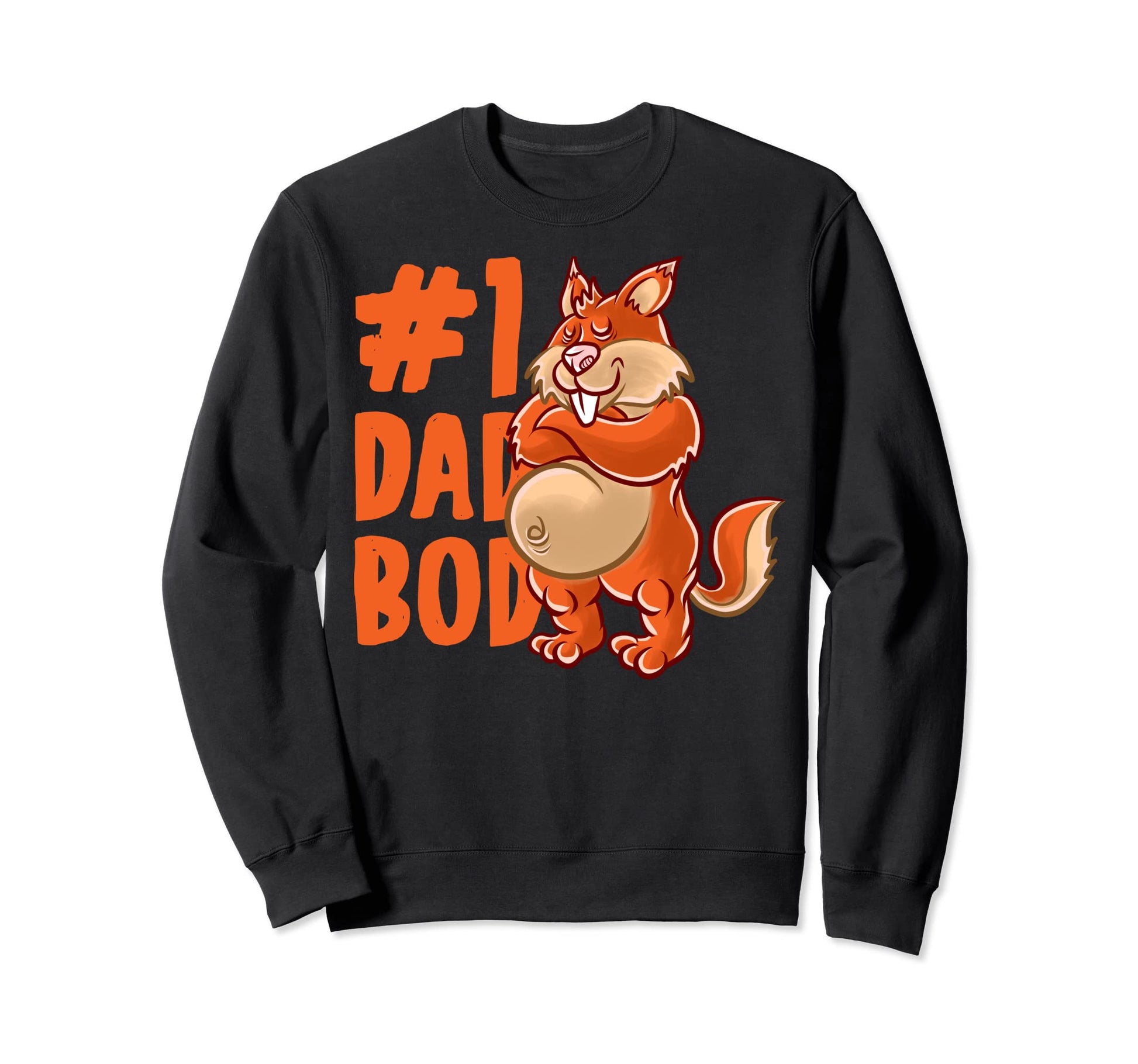 Red Squirrel Dad Best Dad Bod Daddy Sweatshirt - Graphic Print Men Women - T-Shirt, Sweatshirt, Hoodie