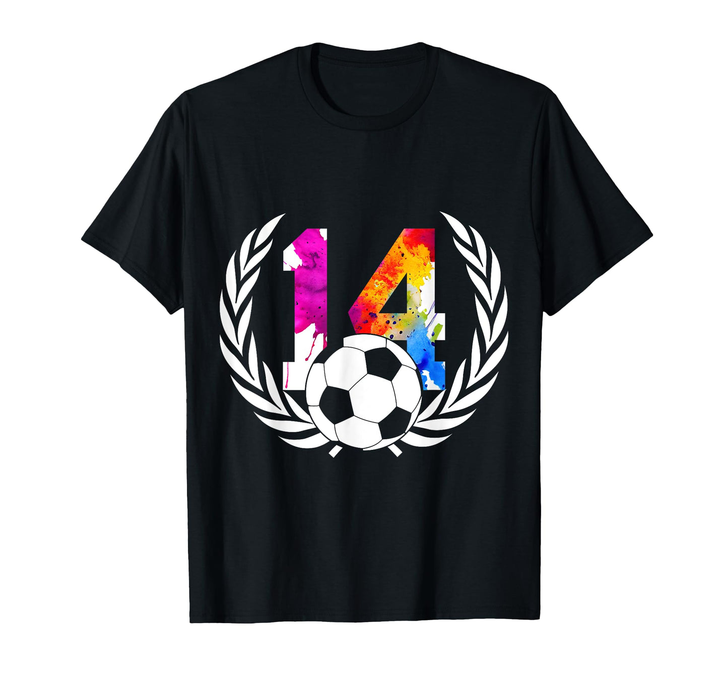 Number 14 Years Soccer 14Th Birthday T-Shirt - Novelty Apparel Unisex - T-Shirt, Sweatshirt, Hoodie