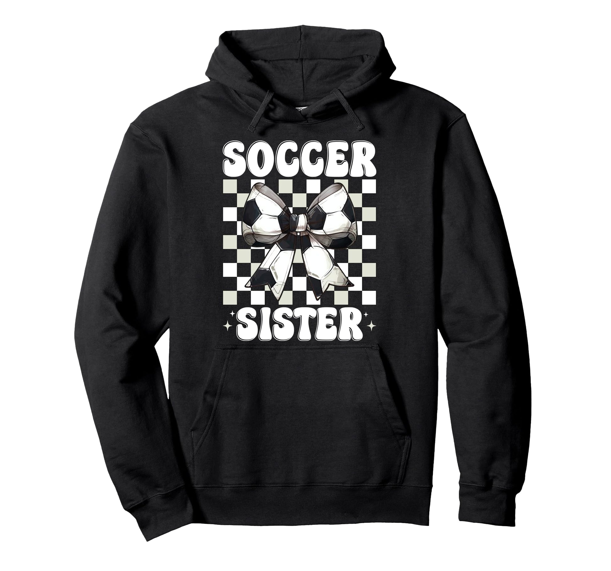 Soccer Sister Soccer Sis Coquette Bow Hoodie - Trendy Graphic Unisex - T-Shirt, Sweatshirt, Hoodie