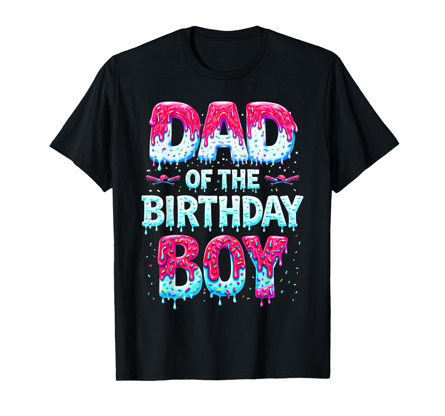 Dad Birthday Ice Cream Baseball T-Shirt - Novelty Apparel for Adults - T-Shirt, Sweatshirt, Hoodie