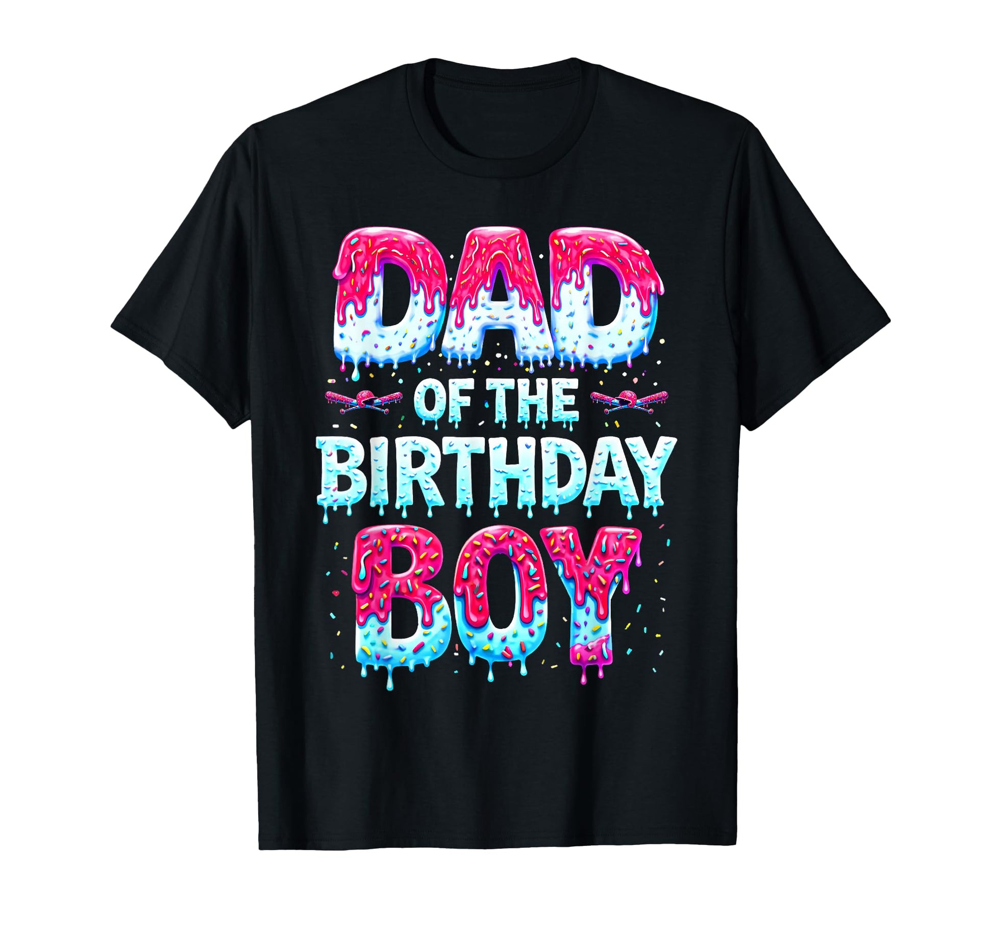 Dad Birthday Ice Cream Baseball T-Shirt - Novelty Apparel for Adults - T-Shirt, Sweatshirt, Hoodie