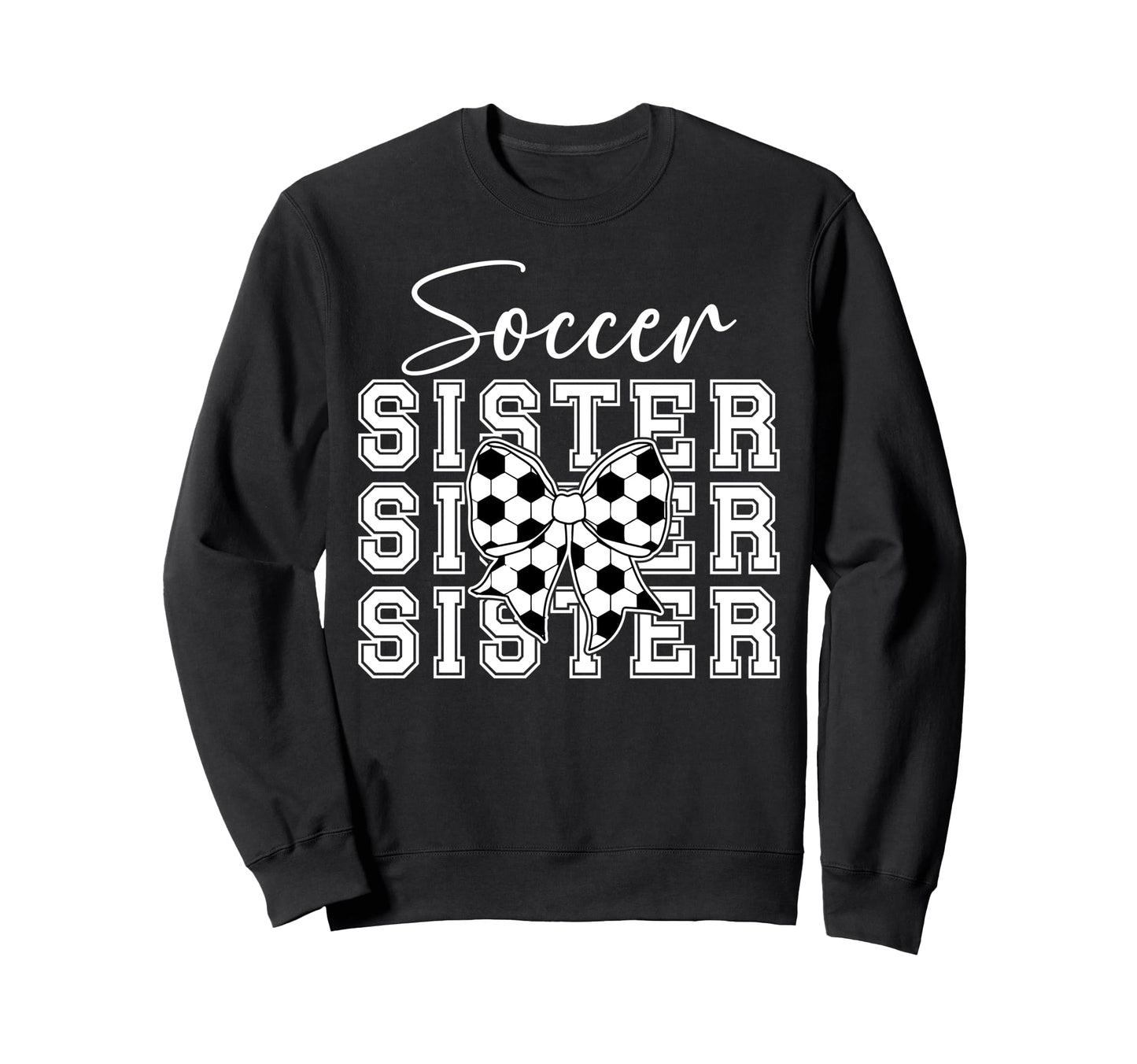 Soccer Sister Coquette Sister Soccer Sweatshirt - Minimalist Print Unisex - T-Shirt, Sweatshirt, Hoodie