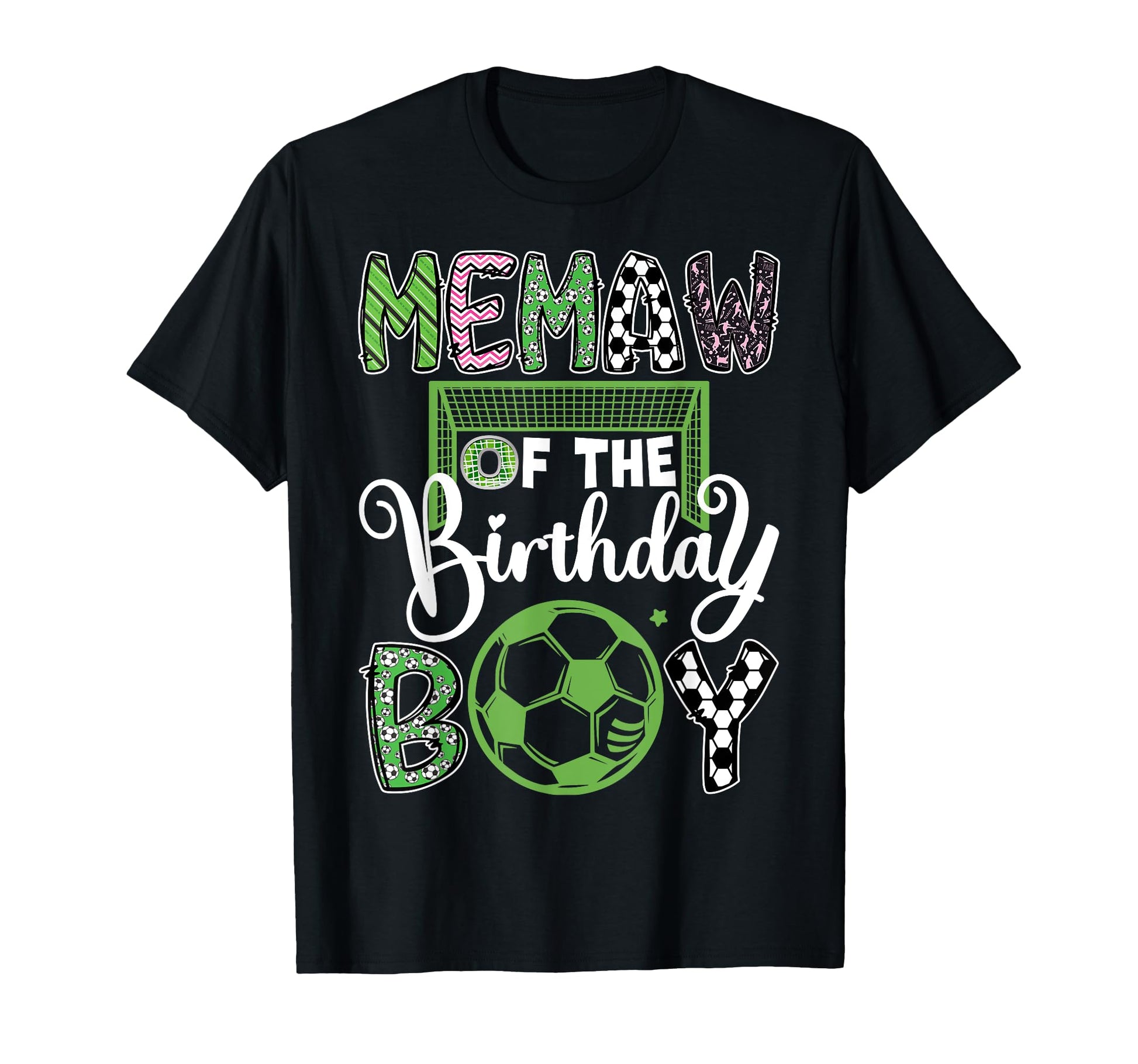 Memaw Birthday Soccer Player Birthday T-Shirt - Trendy Graphic Men Women - T-Shirt, Sweatshirt, Hoodie