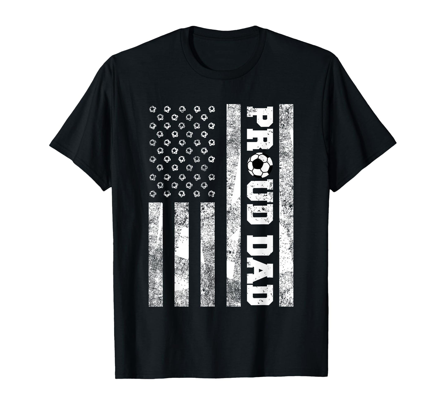 Proud Dad American Distressed Flag T-Shirt - Novelty Apparel for Adults - T-Shirt, Sweatshirt, Hoodie