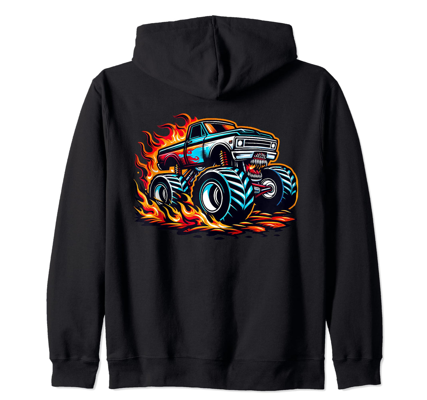 Monster Truck Dad Fathers Day Click More Hoodie - Streetwear Style Unisex - T-Shirt, Sweatshirt, Hoodie