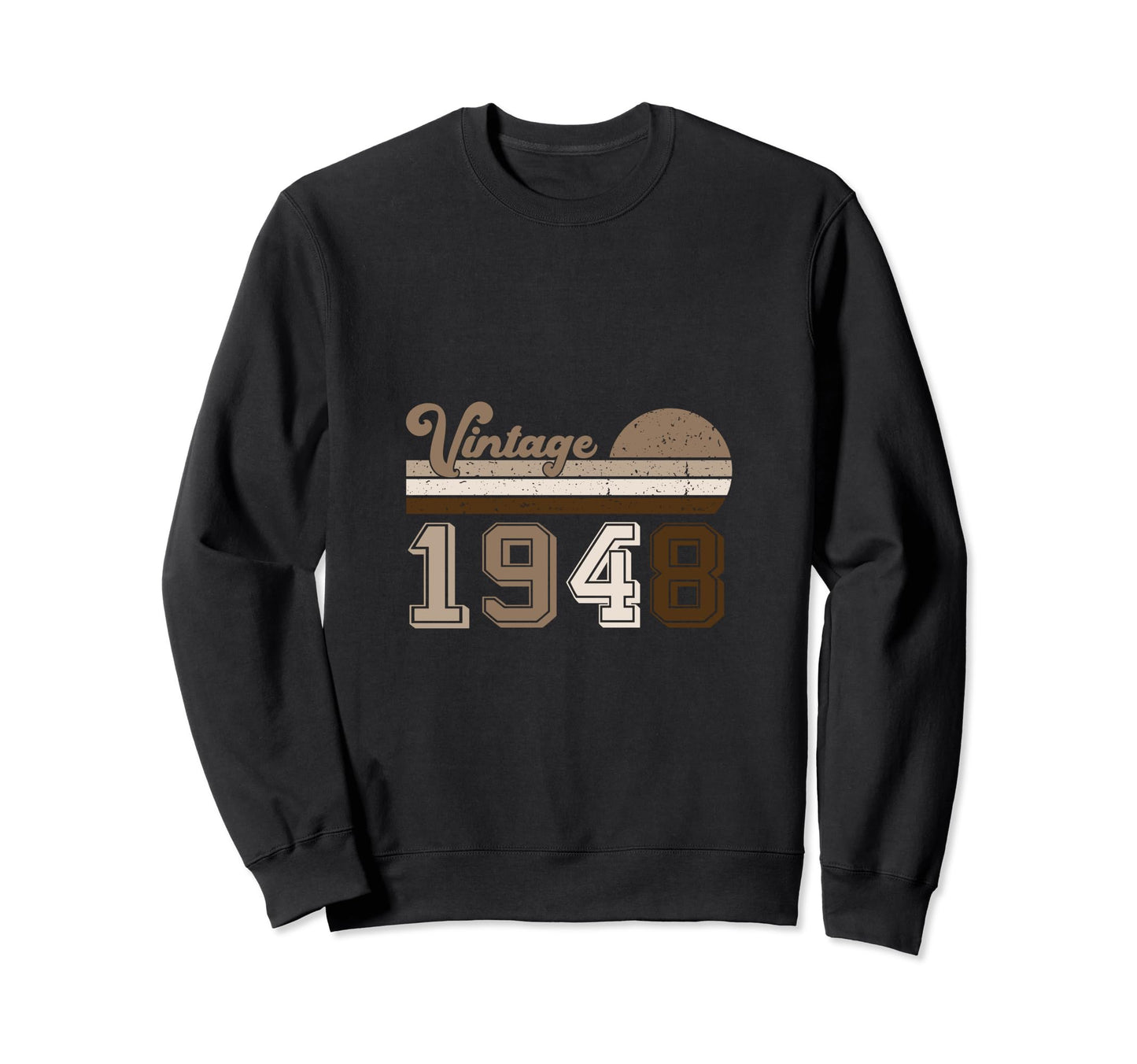 Year 1948 Gift Birthday Mom Dad Sweatshirt - Minimalist Print for Adults - T-Shirt, Sweatshirt, Hoodie