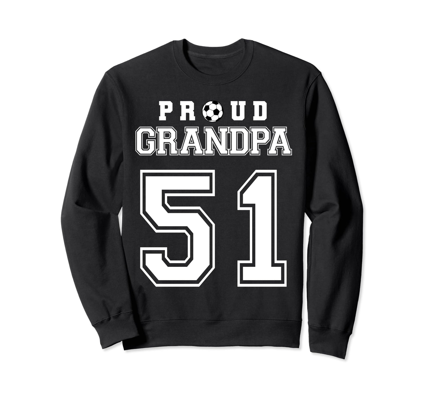 Number 51 Custom Proud Soccer Futbol Sweatshirt - Trendy Graphic Unisex - T-Shirt, Sweatshirt, Hoodie