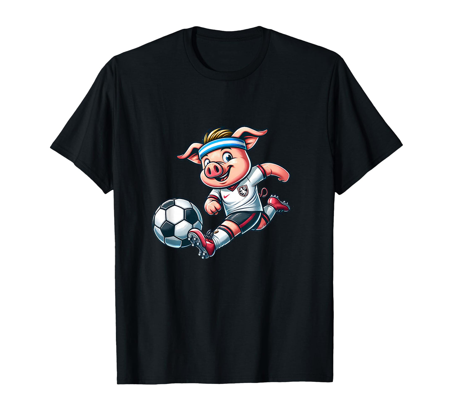 Football Pig Mascot Playing Soccer T-Shirt - Aesthetic Graphic Unisex - T-Shirt, Sweatshirt, Hoodie