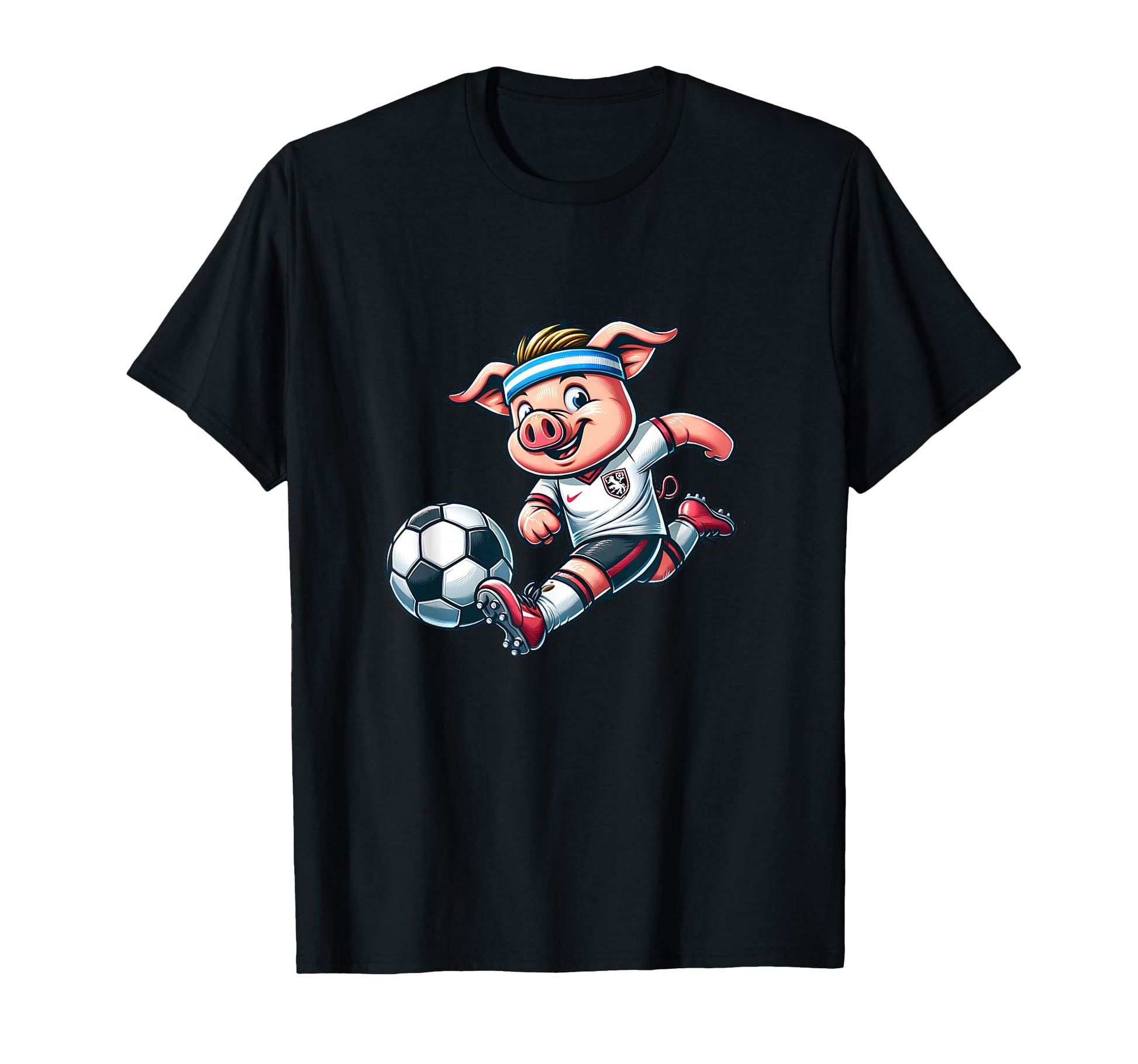 Football Pig Mascot Playing Soccer T-Shirt - Aesthetic Graphic Unisex - T-Shirt, Sweatshirt, Hoodie