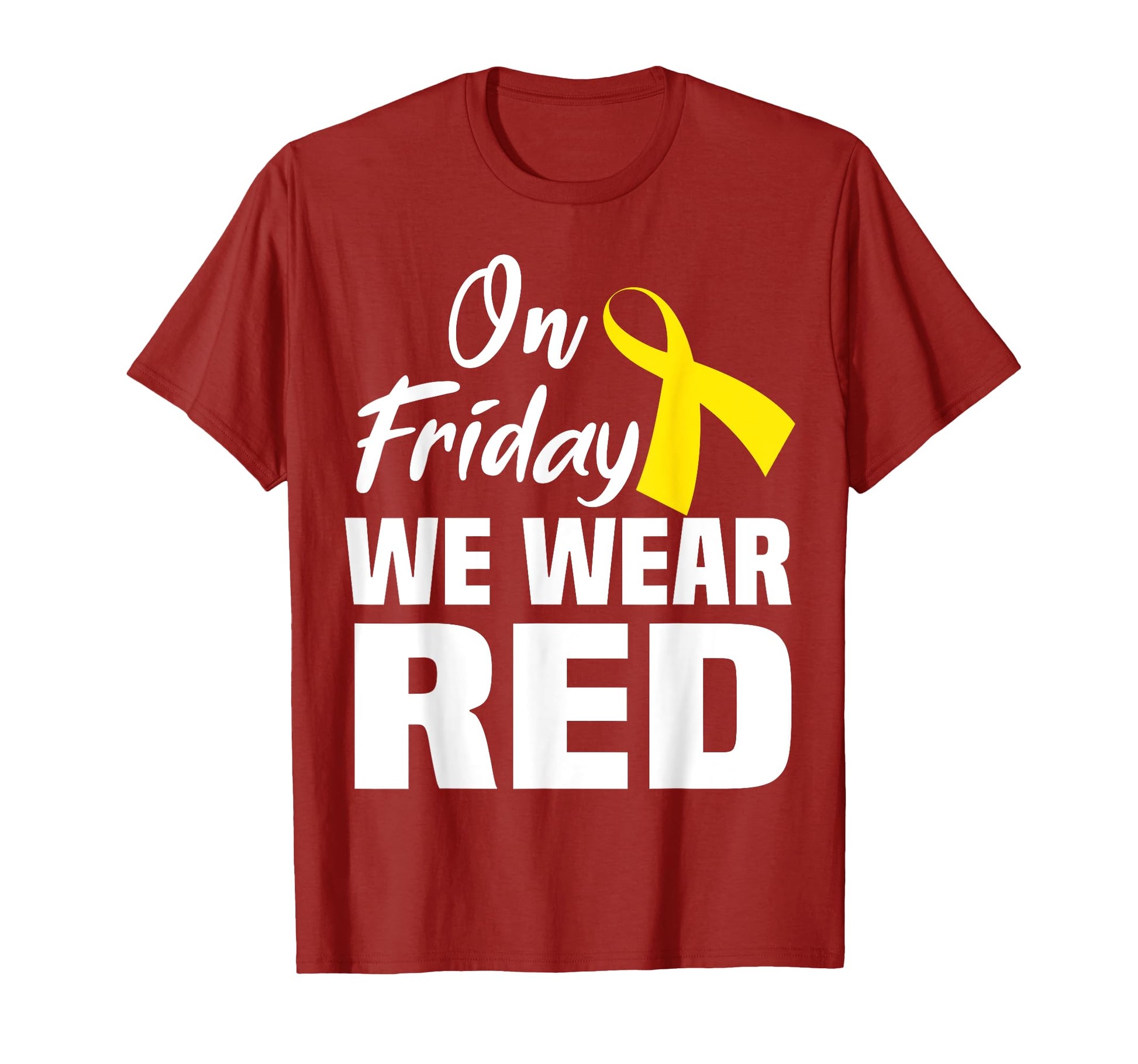 Friday We Wear Red Support Deployed T-Shirt - Trendy Graphic Men Women - T-Shirt, Sweatshirt, Hoodie