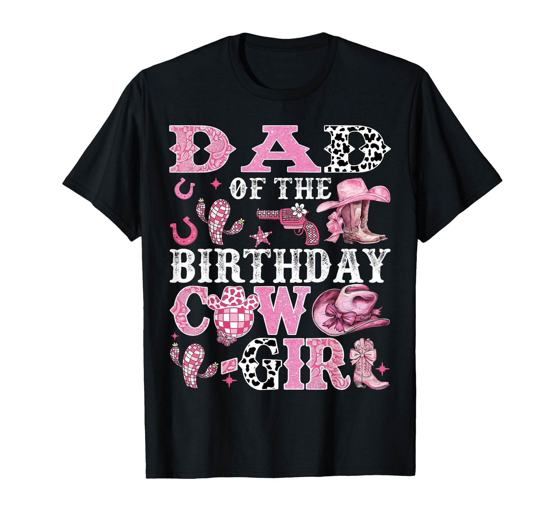 Dad Birthday Cow Rodeo Cow Birthday T-Shirt - Trendy Graphic Unisex - T-Shirt, Sweatshirt, Hoodie