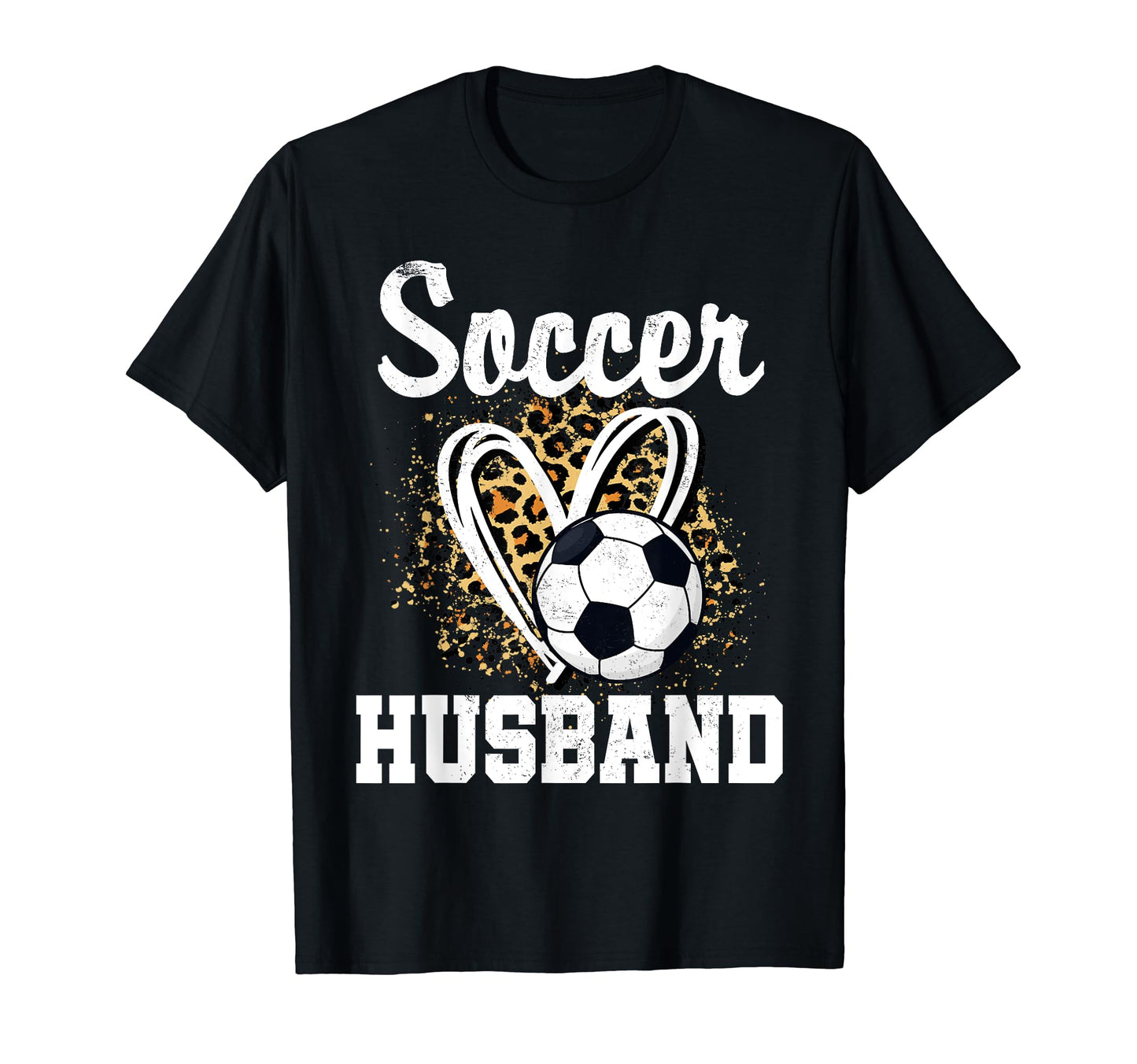 Soccer Husband Leopard Heart Matching T-Shirt - Streetwear Style Unisex - T-Shirt, Sweatshirt, Hoodie