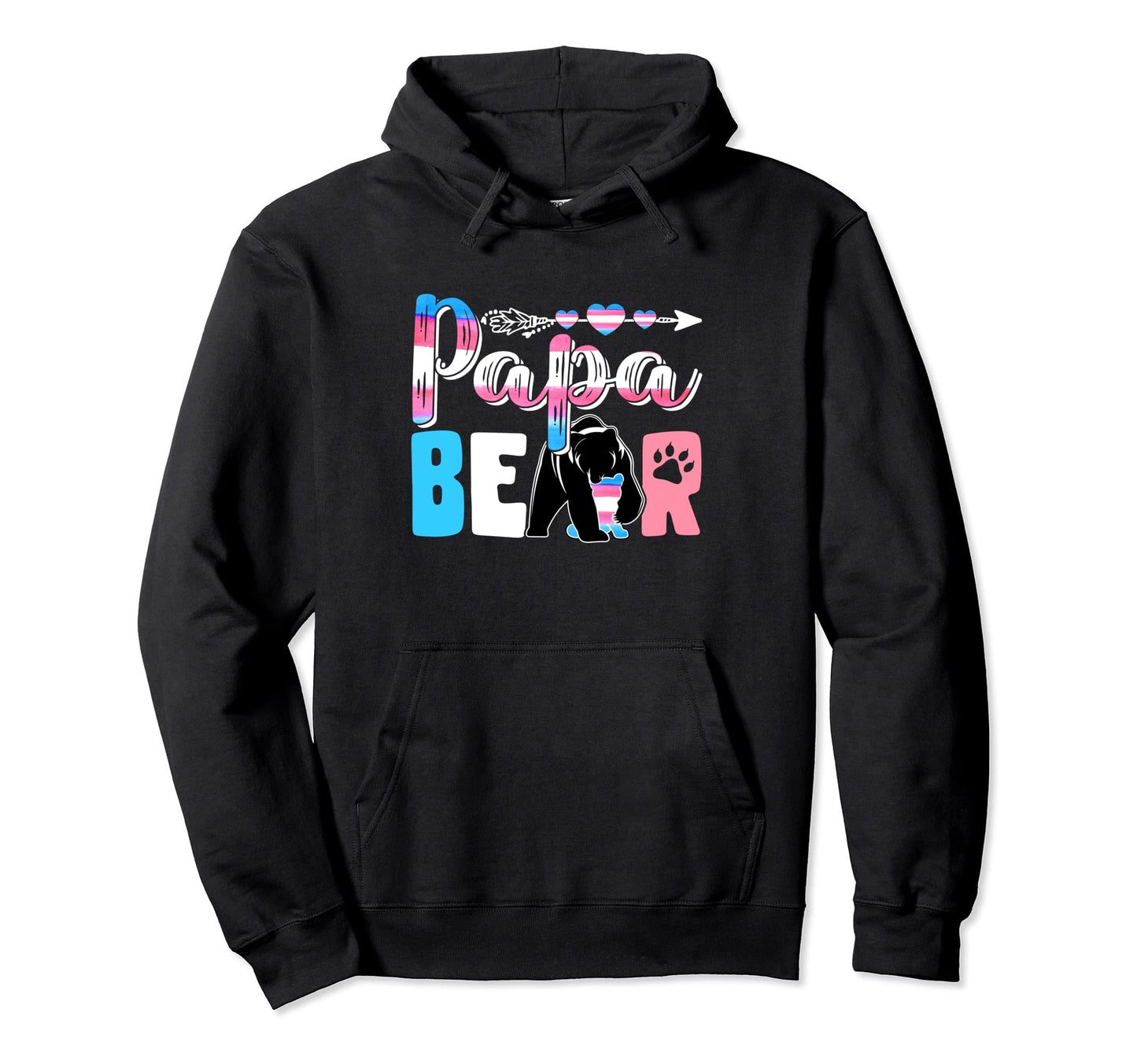 Transgender Dad Trans Pride Lgbt Papa Hoodie - Trendy Graphic Men Women - T-Shirt, Sweatshirt, Hoodie