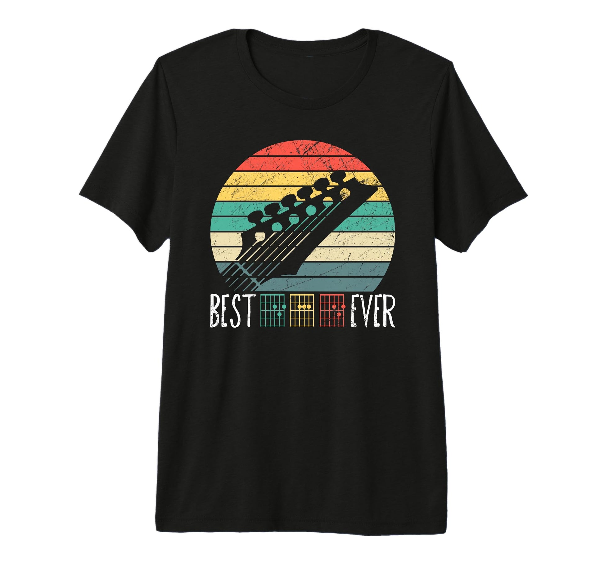 Best Guitar Dad Ever Music Chords T-Shirt - Streetwear Style for Adults - T-Shirt, Sweatshirt, Hoodie