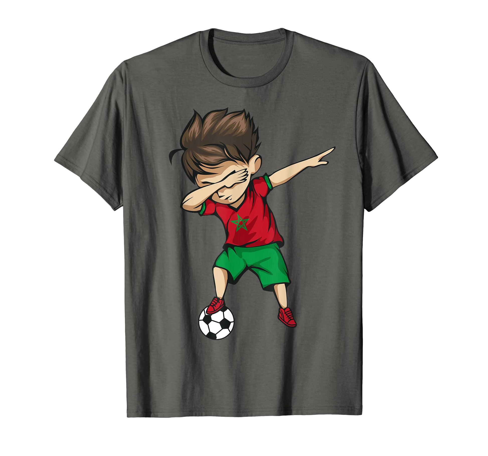 Dabbing Soccer Morocco Jersey Moroccan T-Shirt - Minimalist Print Unisex - T-Shirt, Sweatshirt, Hoodie